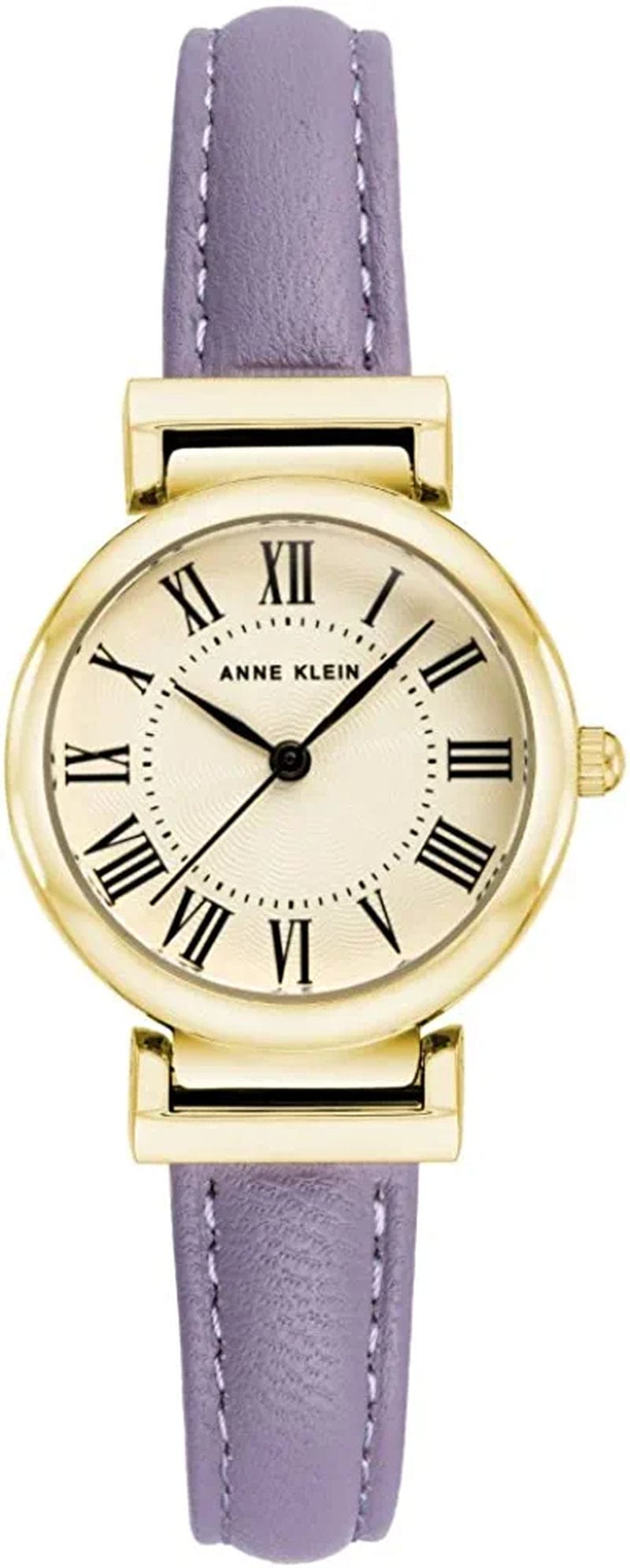 Women'S Leather Strap Watch Lavender/Gold