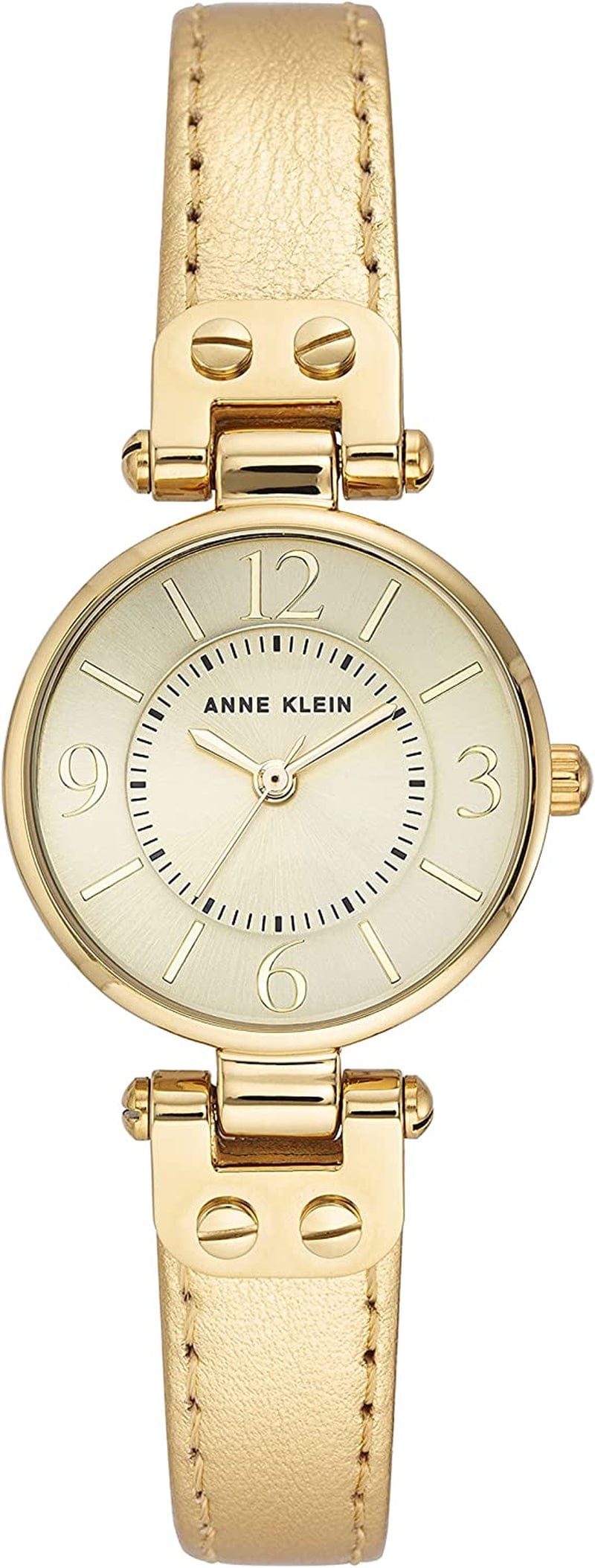 Women'S Leather Strap Watch Gold