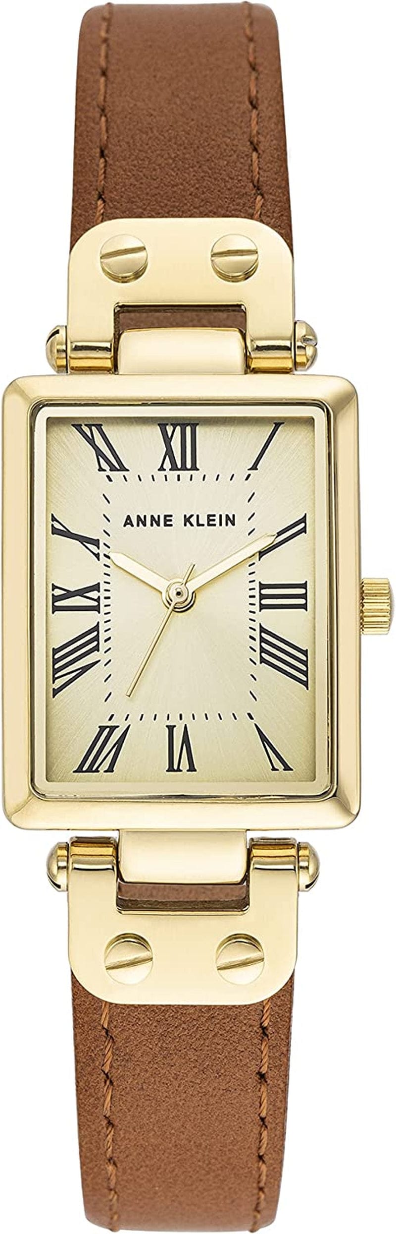 Women'S Leather Strap Watch, AK/3752 Gold/Brown