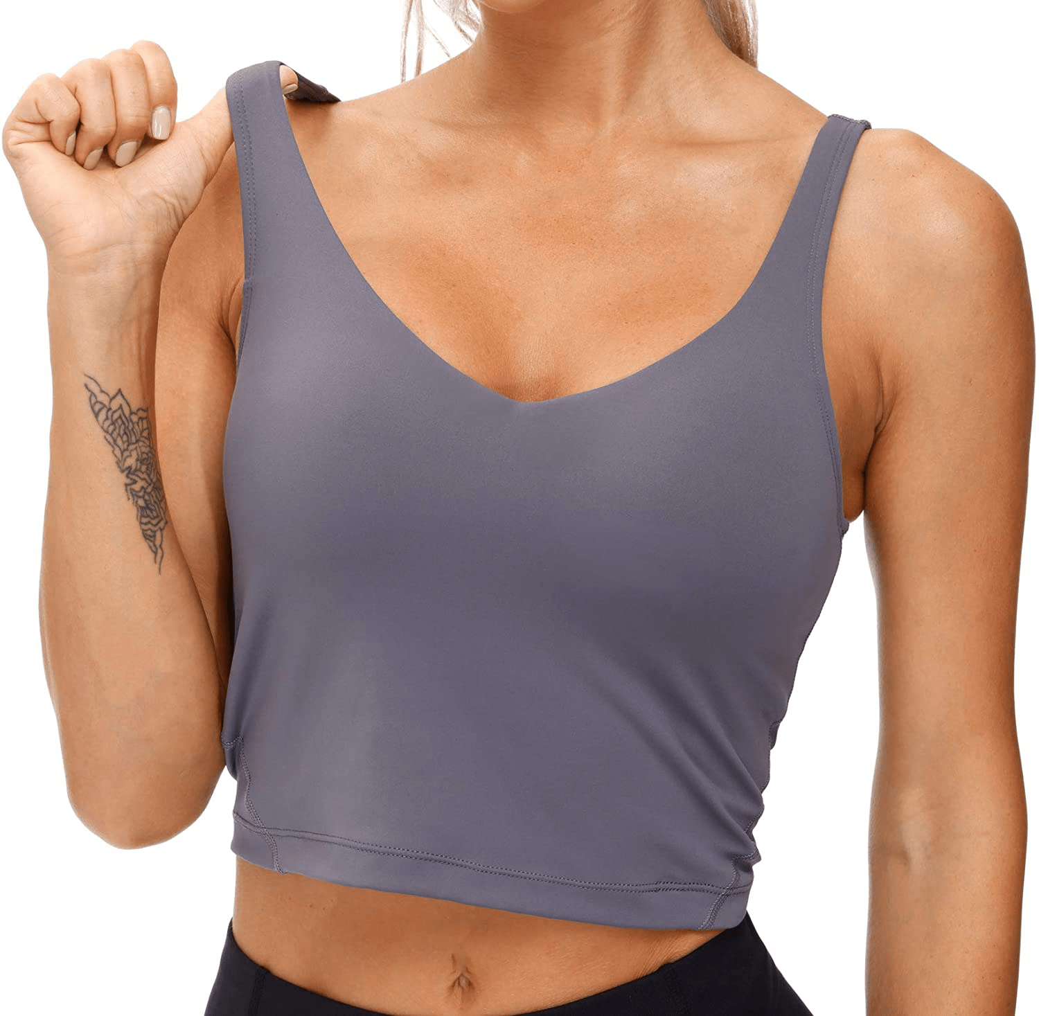 Women’S Longline Sports Bra Wirefree Padded Medium Support Yoga Bras Gym Running Workout Tank Tops Apparel & Accessories > Clothing > Underwear & Socks > Bras Kylie Max