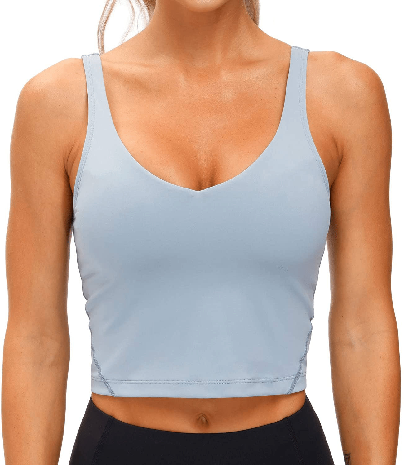 Women’S Longline Sports Bra Wirefree Padded Medium Support Yoga Bras Gym Running Workout Tank Tops Apparel & Accessories > Clothing > Underwear & Socks > Bras Kylie Max