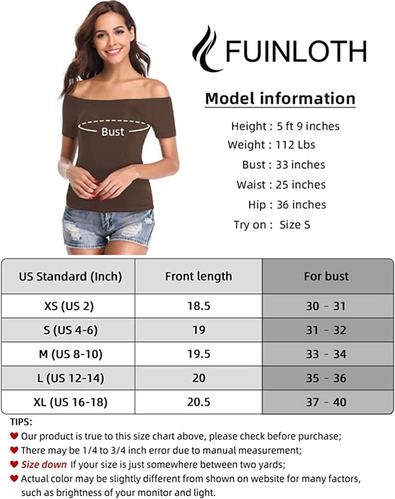 Women'S off Shoulder Tops, One Shoulder Shirts, Short Sleeves Sexy Slim Fit Tees