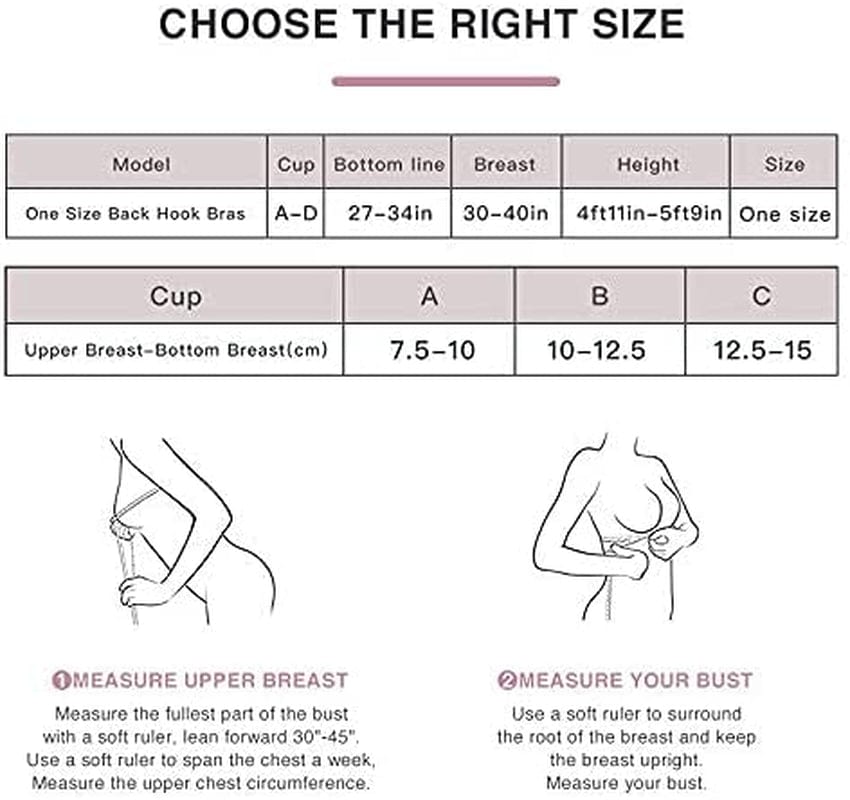 Women'S Onesize Wireless Seamless Comfrot Full Coverage Bra with Back Hook