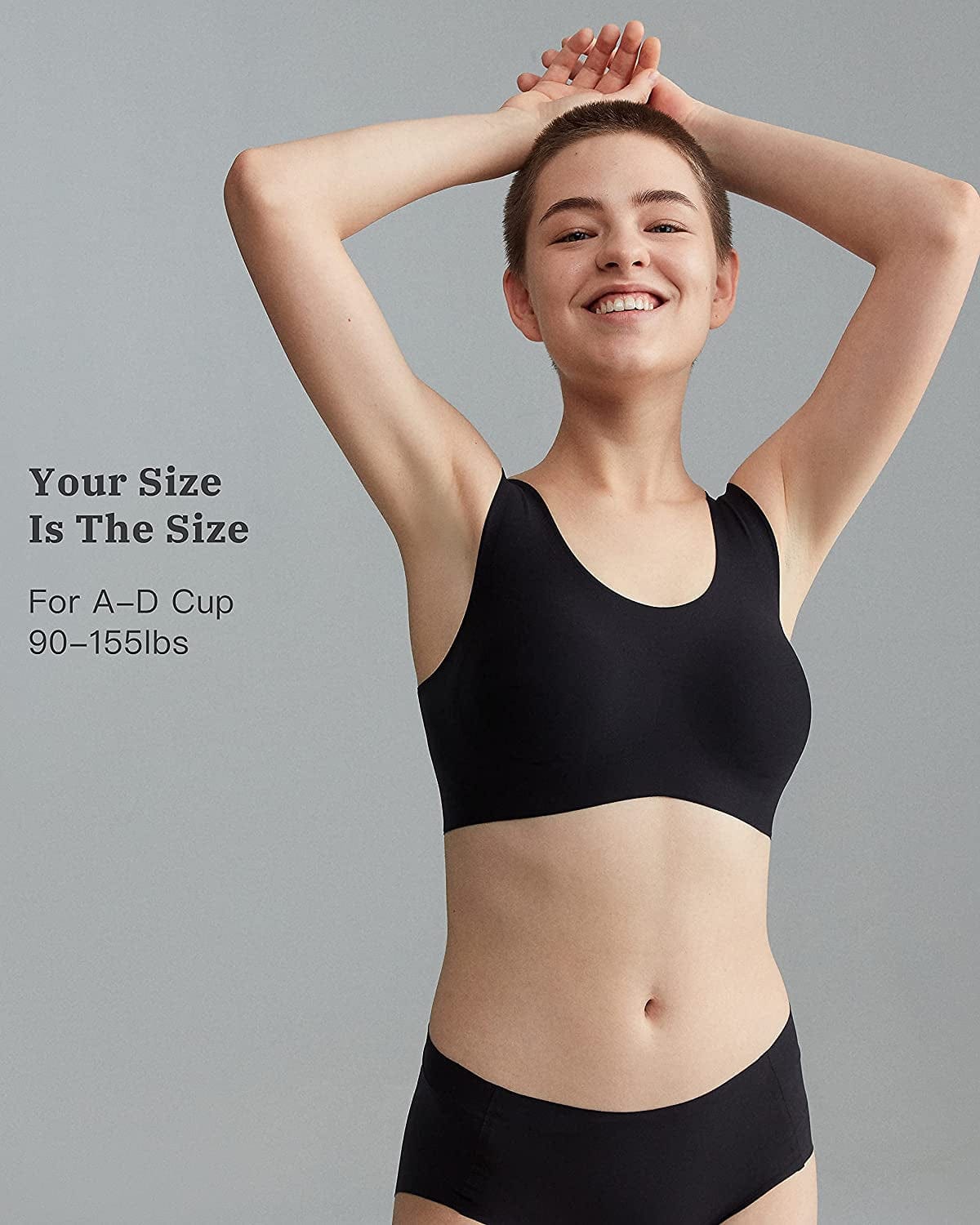Women'S Onesize Wireless Seamless Comfrot Full Coverage Bra with Back Hook
