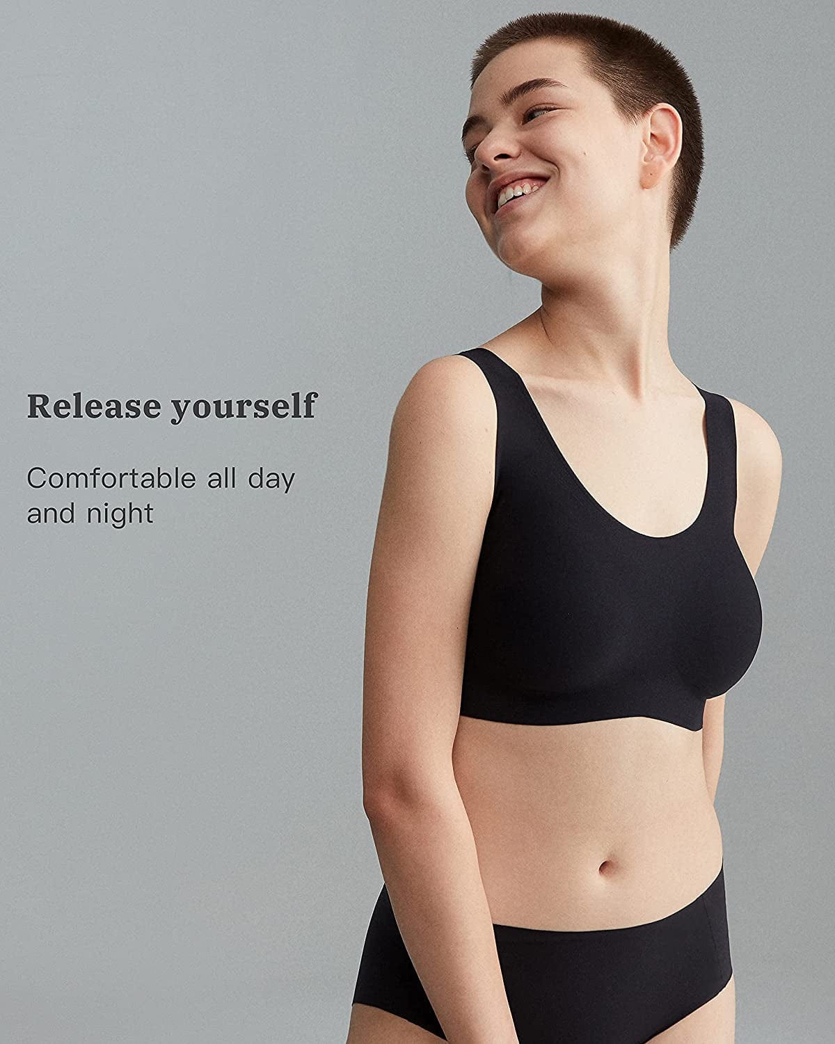 Women'S Onesize Wireless Seamless Comfrot Full Coverage Bra with Back Hook