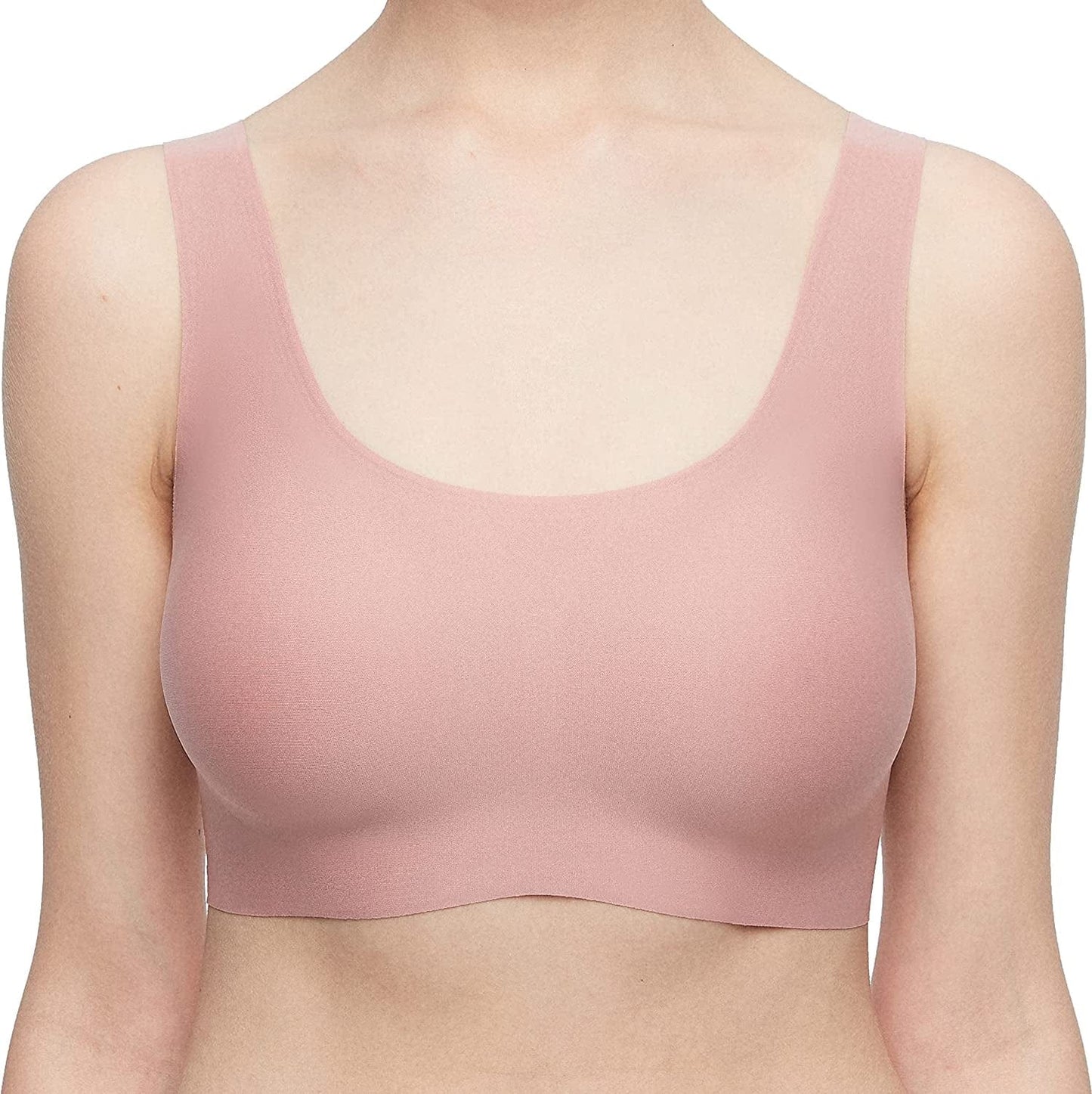 Women'S Onesize Wireless Seamless Vest Bras Full Coverage Comfort Revelution Peach Brown / Standard / One Size