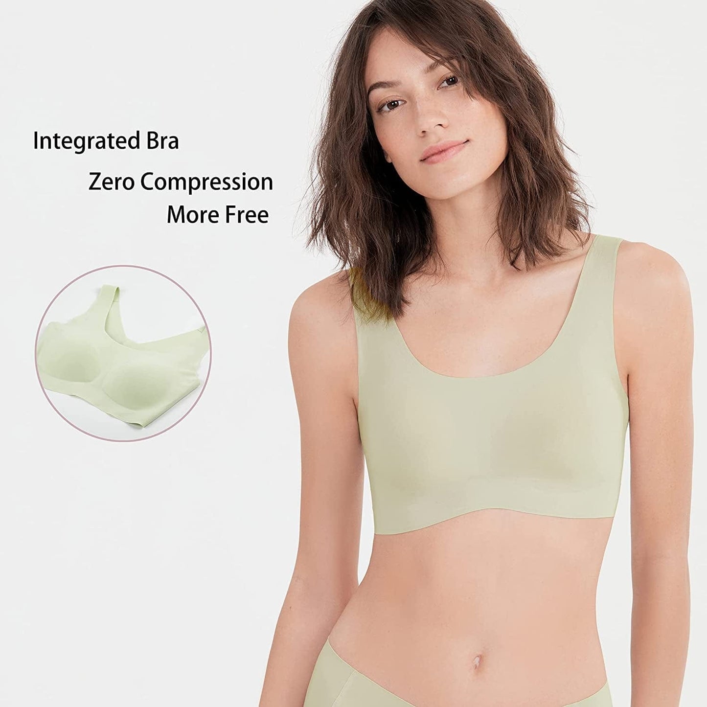 Women'S Onesize Wireless Seamless Vest Bras Full Coverage Comfort Revelution