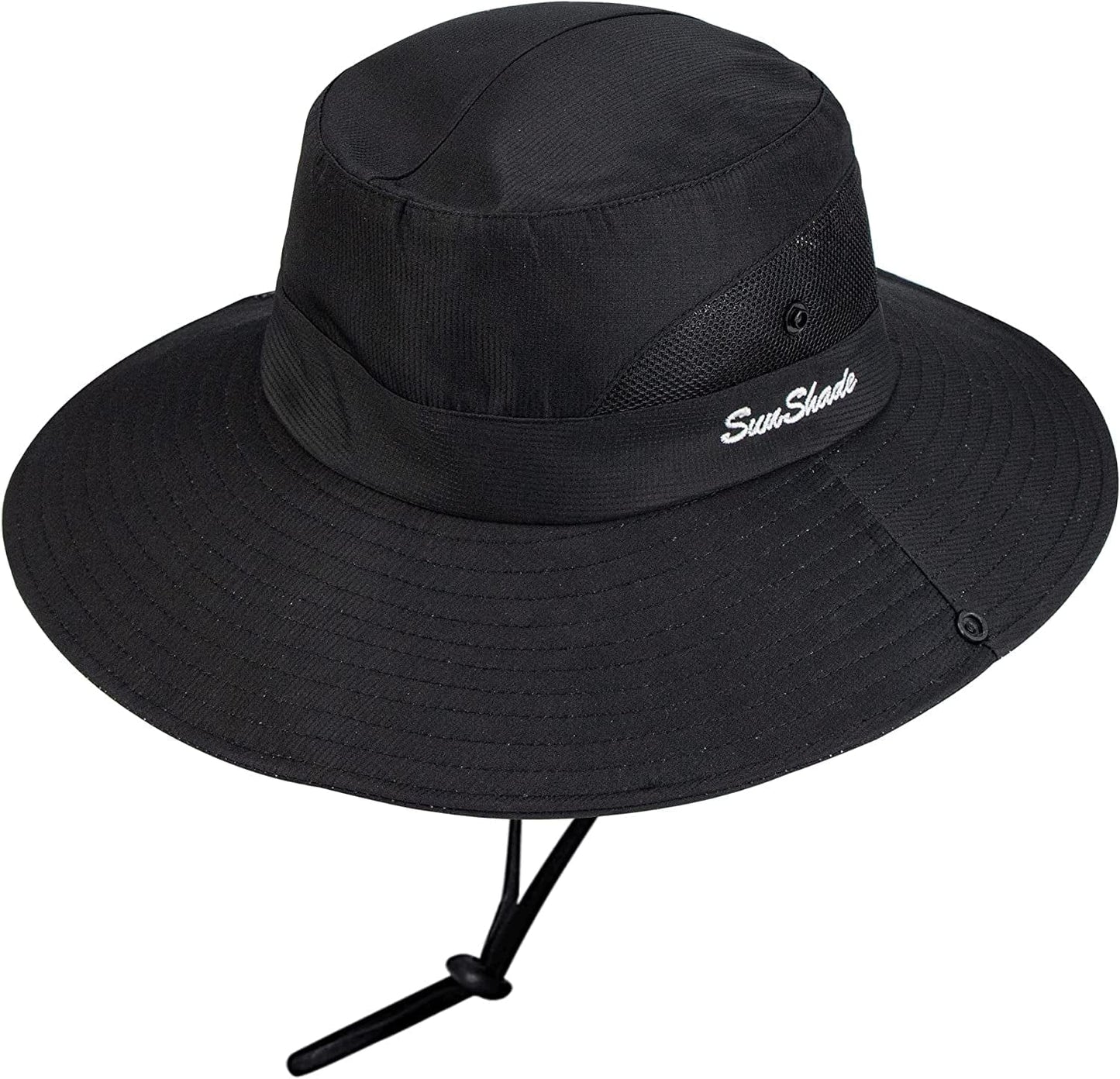 Women'S Outdoor Uv-Protection-Foldable Sun-Hats Mesh Wide-Brim Beach Fishing Hat with Ponytail-Hole Apparel & Accessories > Clothing Accessories > Hats INOGIH