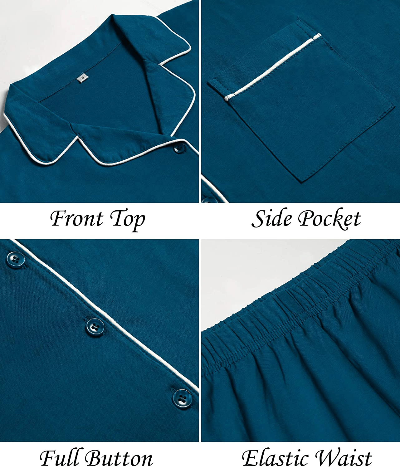 Women's Pajamas Set, Short Sleeve Sleepwear Button-Down Nightwear Soft Pj Lounge Sets Pajamas for Women Apparel & Accessories > Clothing > Sleepwear & Loungewear > Pajamas CULAYII