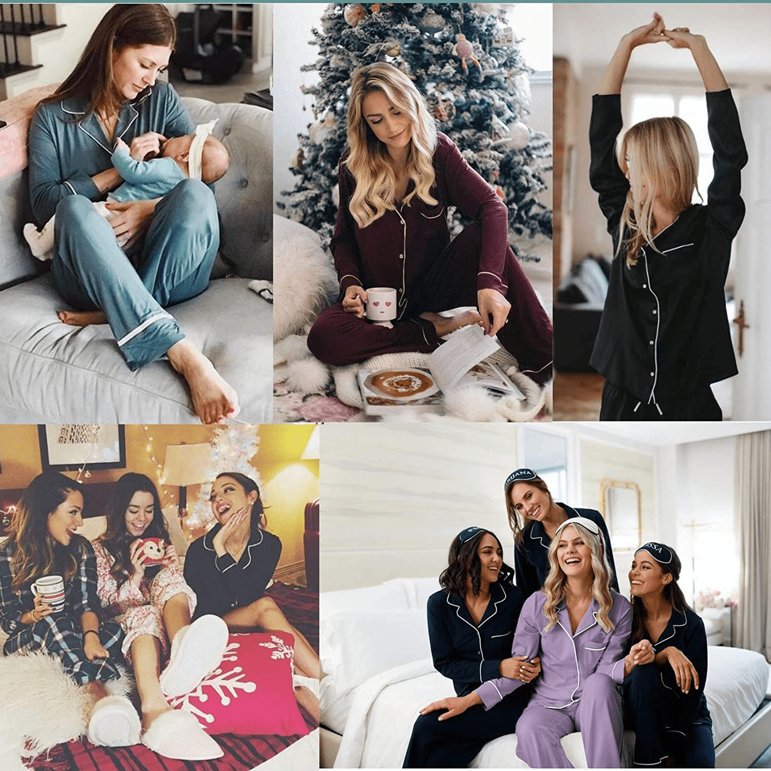 Women's Pajamas Set, Short Sleeve Sleepwear Button-Down Nightwear Soft Pj Lounge Sets Pajamas for Women Apparel & Accessories > Clothing > Sleepwear & Loungewear > Pajamas CULAYII