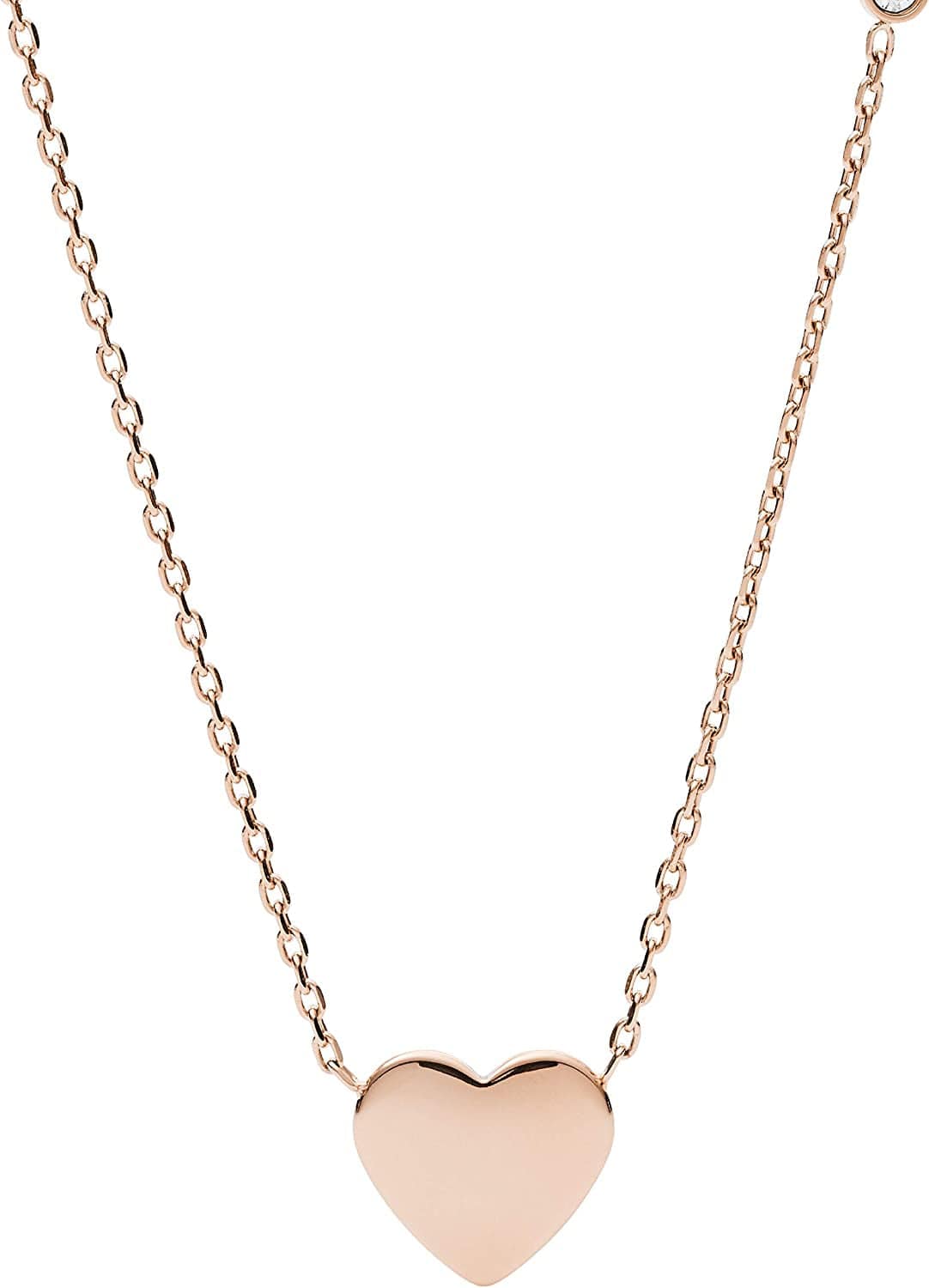 Women'S Plated Stainless Steel Engravable Personalized Gift Pendant Chain Necklace Rose Gold Small Heart