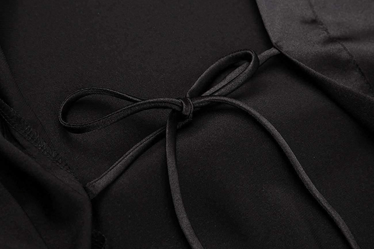 Women'S plus Size Satin Robes Short Silky Bathrobes Bridesmaid Party Dressing Gown Apparel & Accessories > Clothing > Sleepwear & Loungewear > Robes Super Shopping-zone