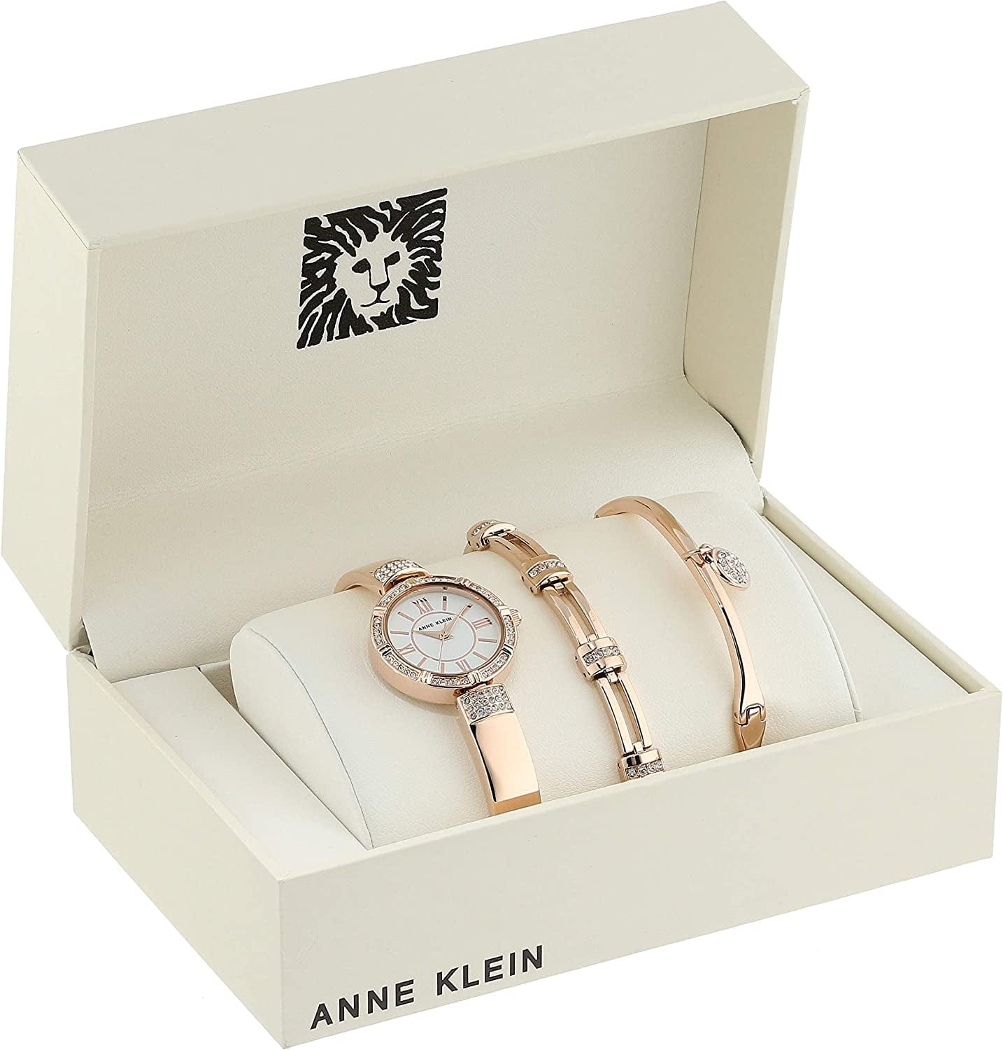 Women'S Premium Crystal Accented Watch and Bracelet Set