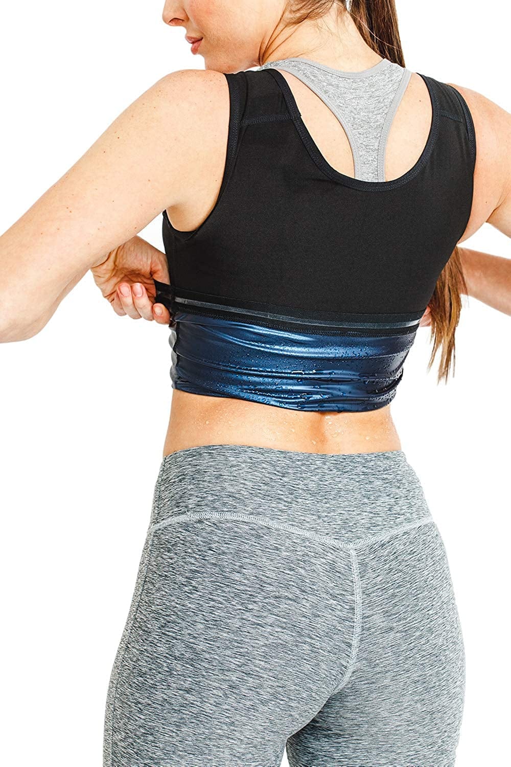 Women'S Premium Workout Tank Top Slimming Polymer Sauna Vest