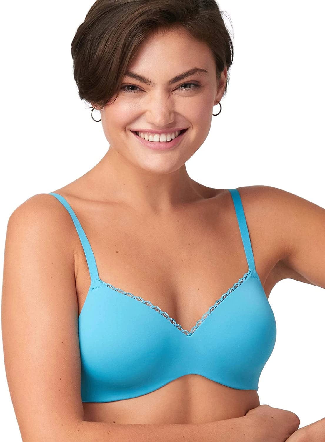 Women'S Pure Comfort T-Shirt Wireless Bra Dm7681 Blue Morning / Small