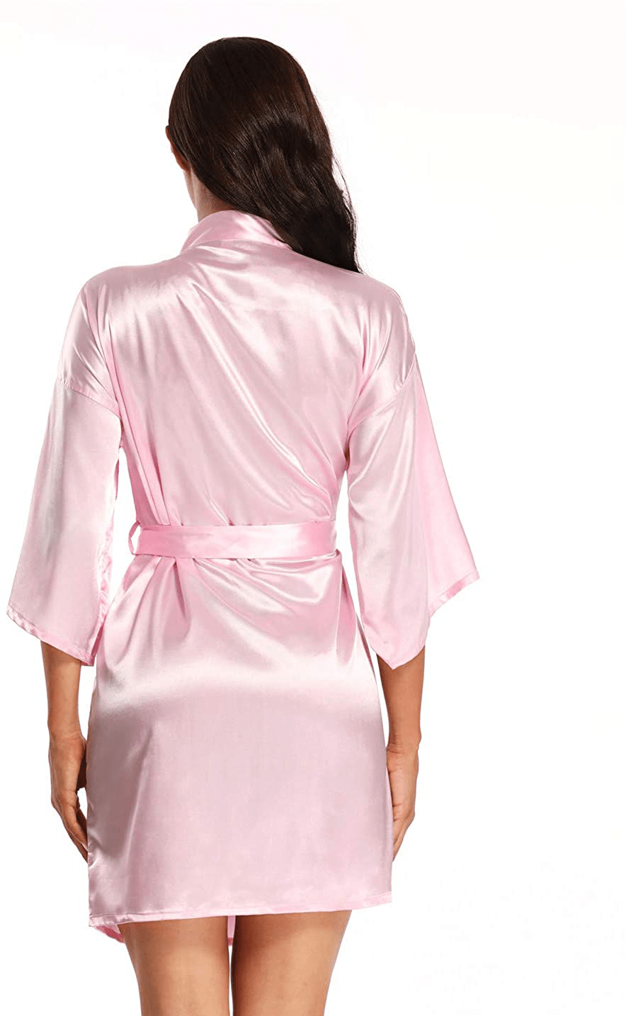 Women'S Pure Short Satin Robes Bridesmaid and Bride Silky Robes Summer Sleepwear Apparel & Accessories > Clothing > Sleepwear & Loungewear > Robes MizzGenio