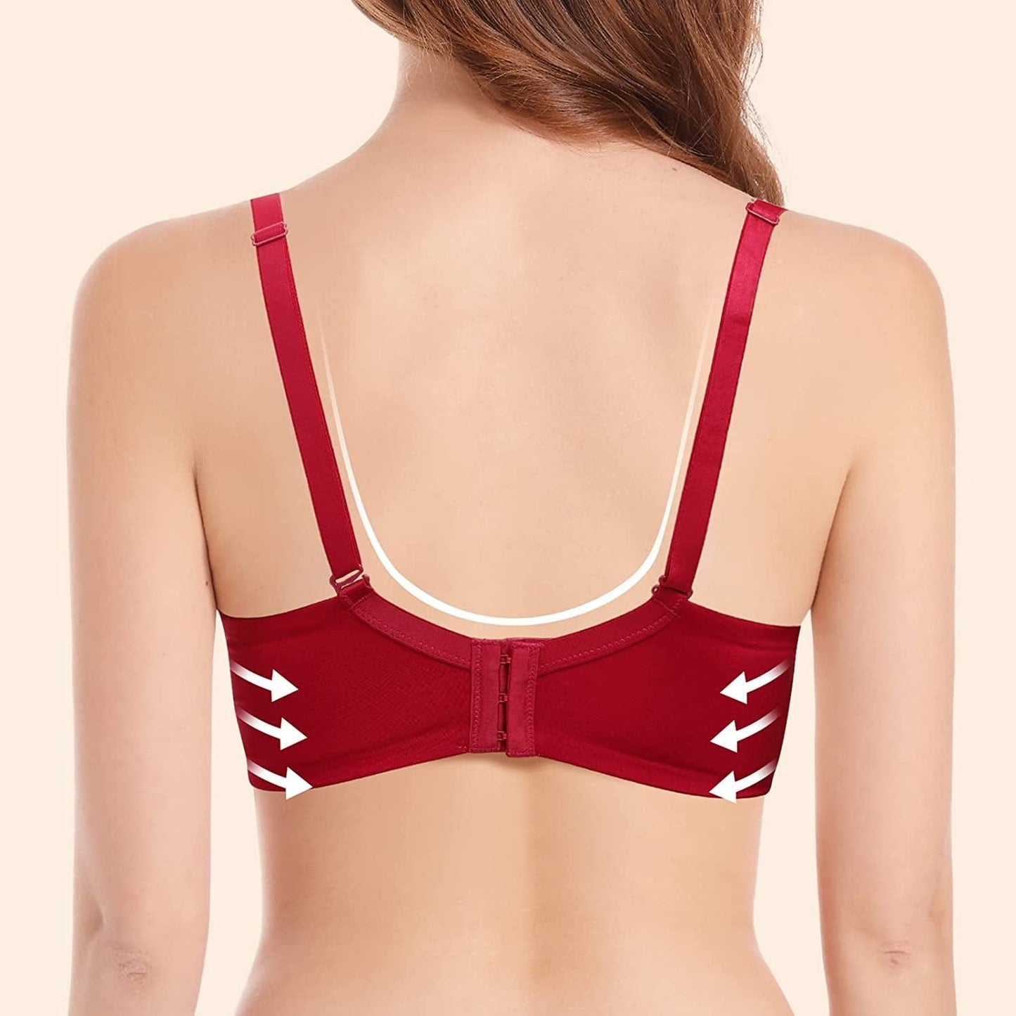 Women'S Push up Padded Lift Support Underwire Add 2 Cup T-Shirt Plunge Bra