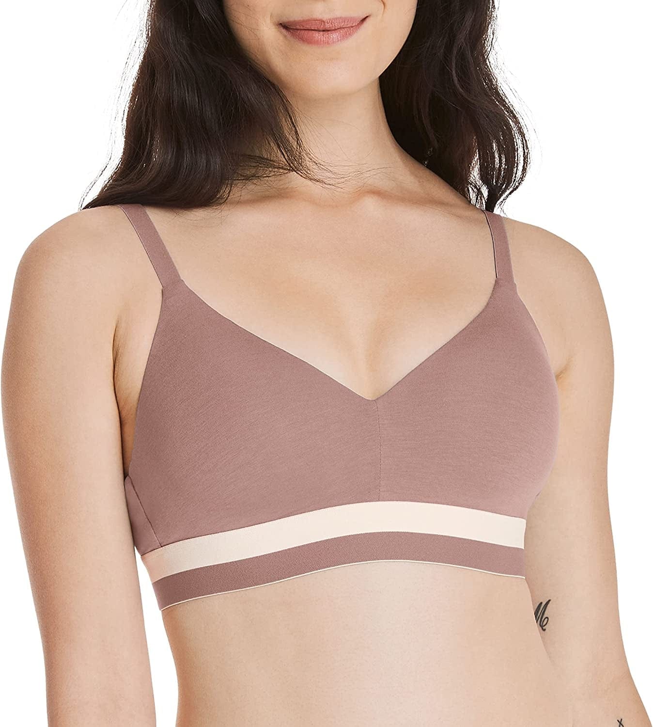 Women'S Push-Up T-Shirt Wireless Bra, Comfortflex Fit, Eco Soft, Sizes S-2X+ Earthen Tan / Large