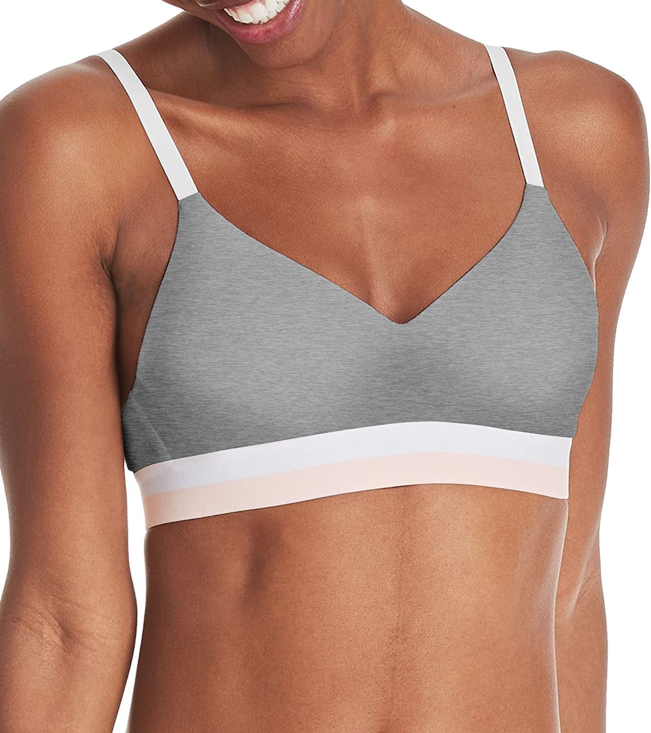 Women'S Push-Up T-Shirt Wireless Bra, Comfortflex Fit, Eco Soft, Sizes S-2X+ Heather Grey / Medium