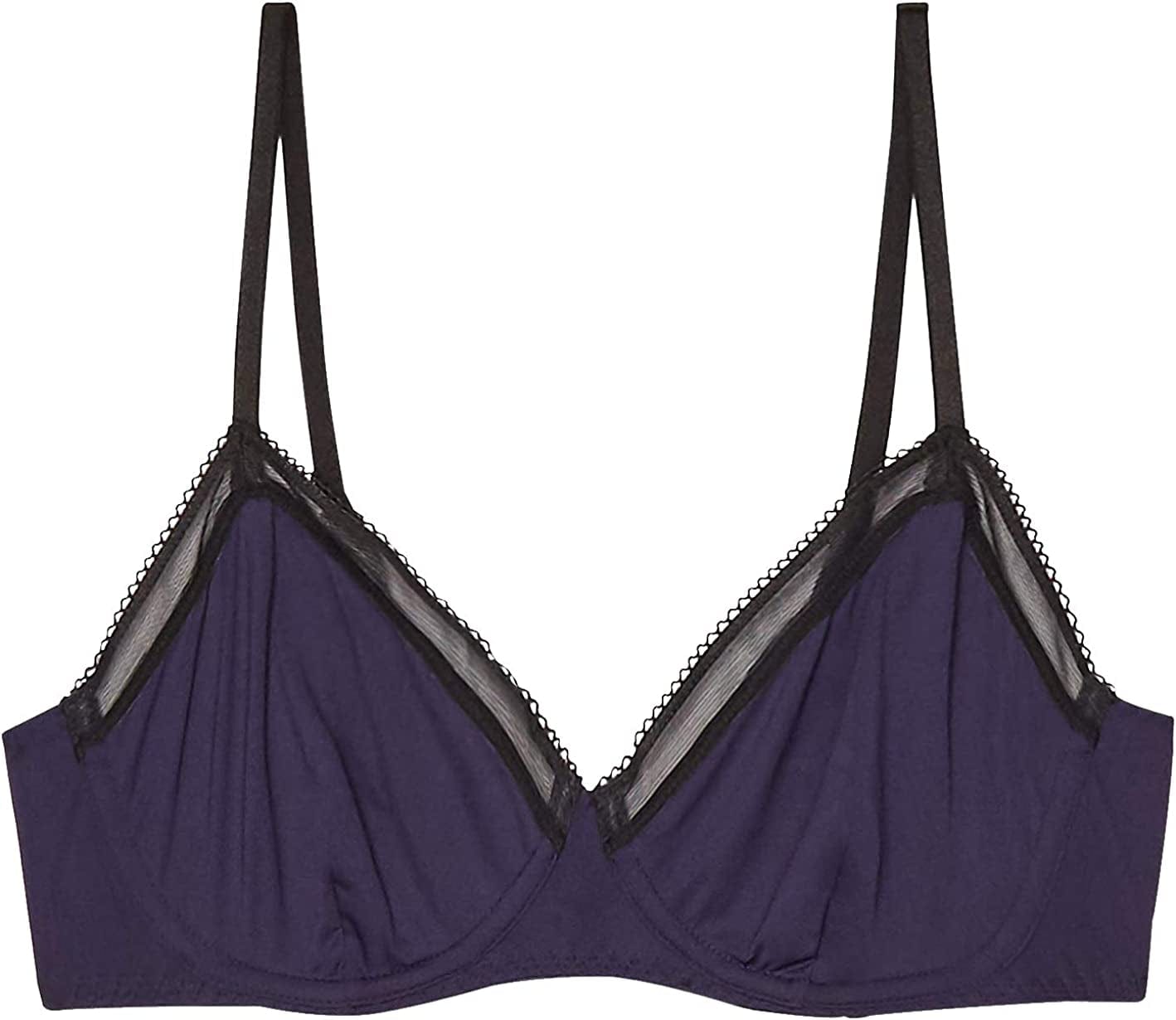 Women'S Reg Unlined Microfiber Demi Cup Bra Navy Blue / 36D