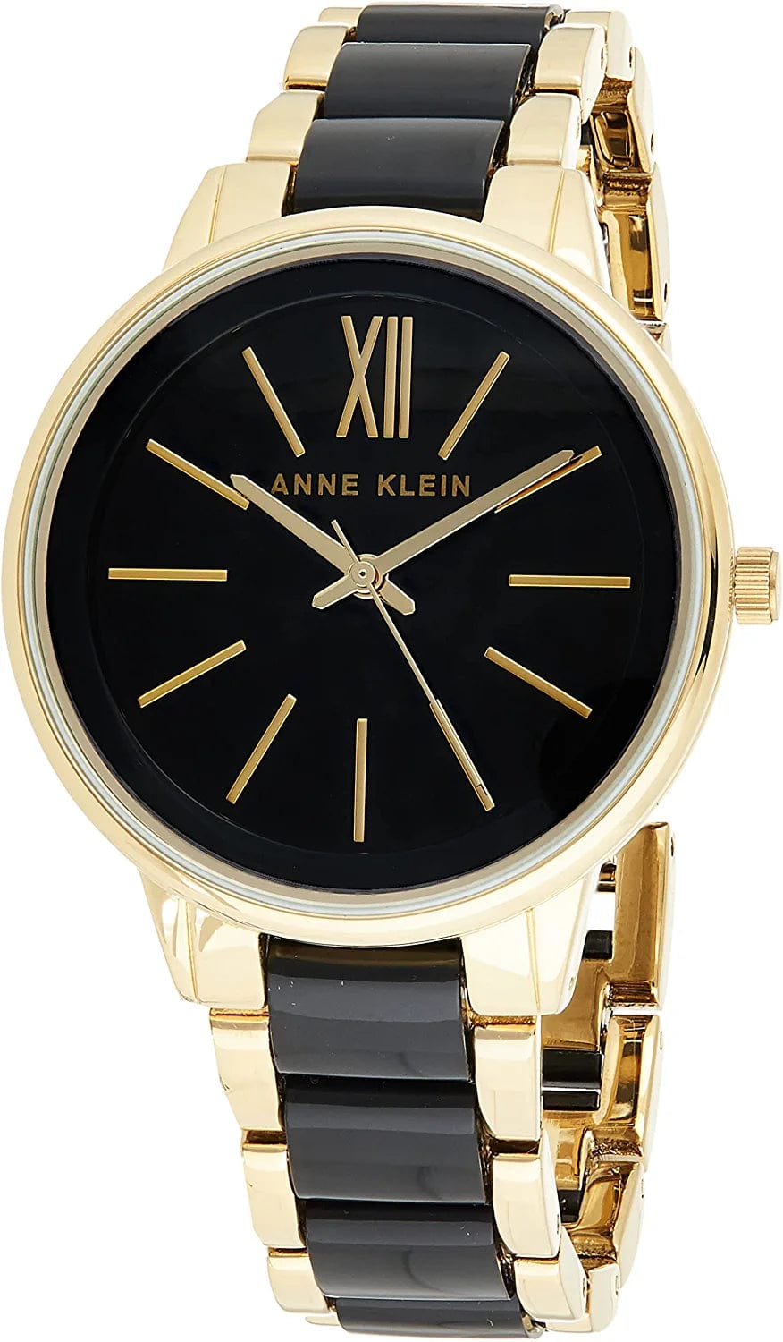 Women'S Resin Bracelet Watch Black/Gold