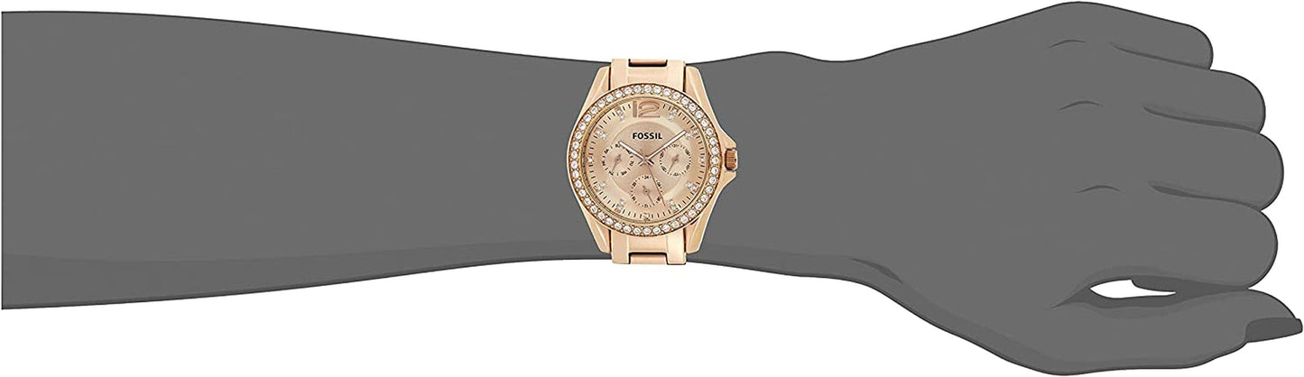Women'S Riley Stainless Steel Crystal-Accented Multifunction Quartz Watch