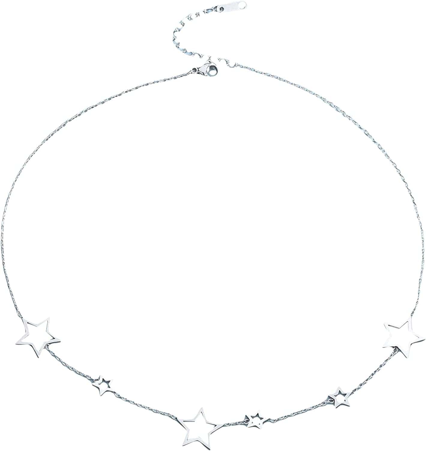 Women'S round Pendant Layered Necklace Chain Necklaces Silver / One Size