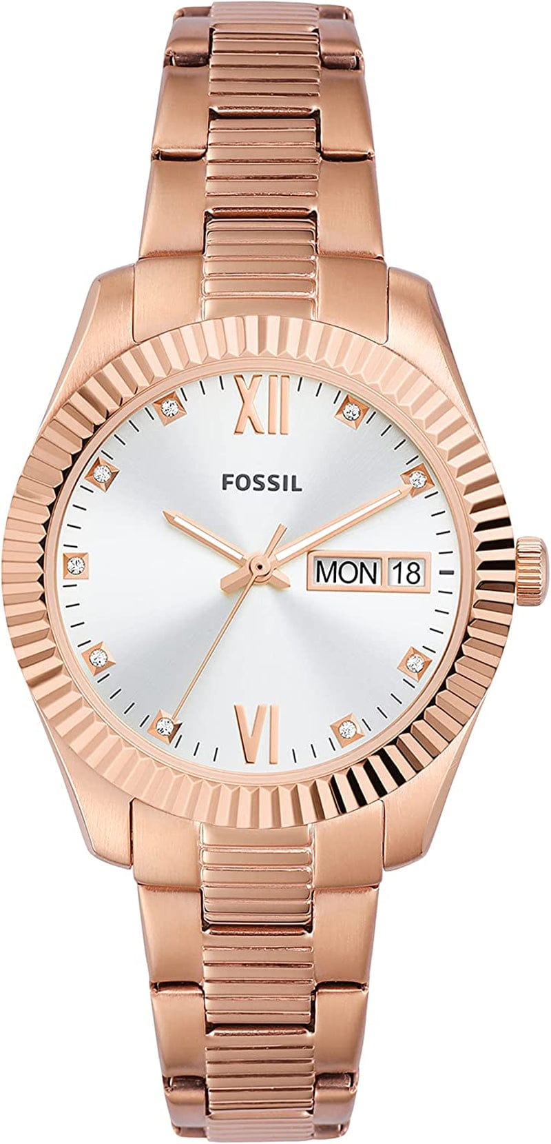 Women'S Scarlette Stainless Steel Quartz Watch Rose Gold/Silver