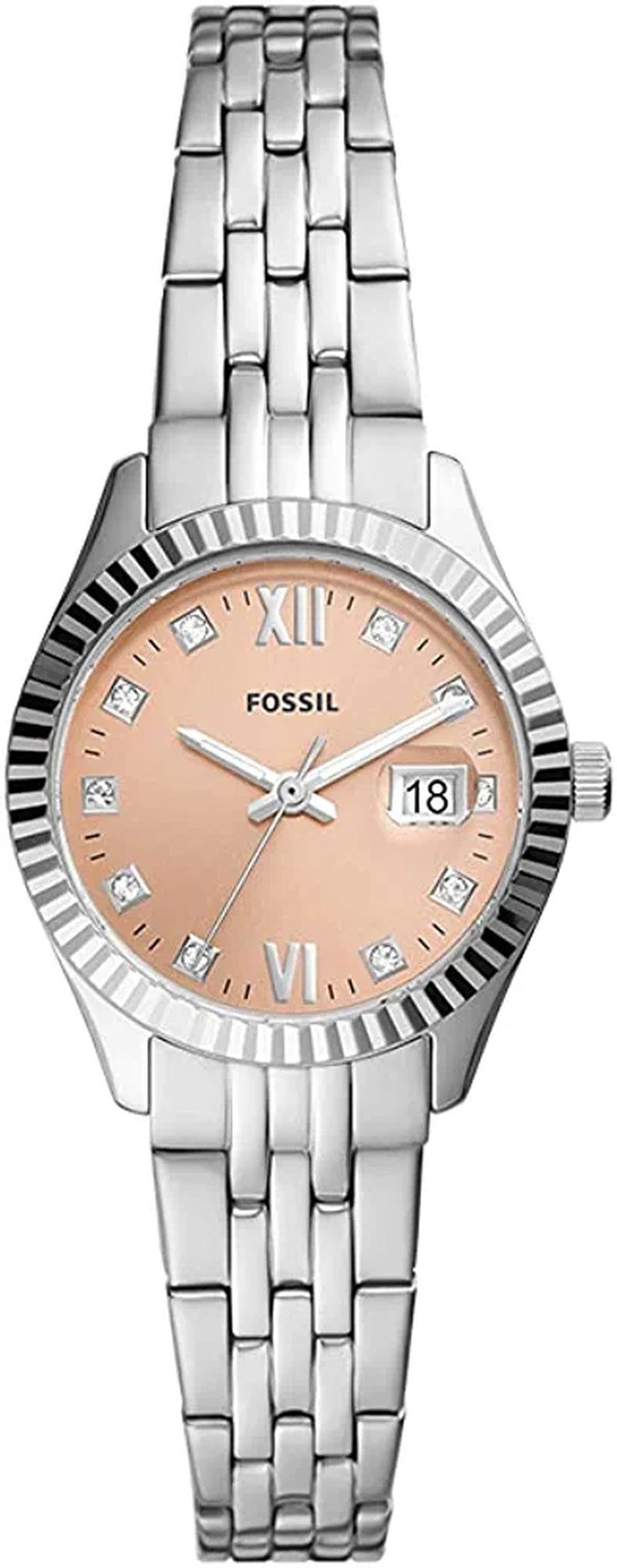 Women'S Scarlette Stainless Steel Quartz Watch Silver/Rose Gold Micro