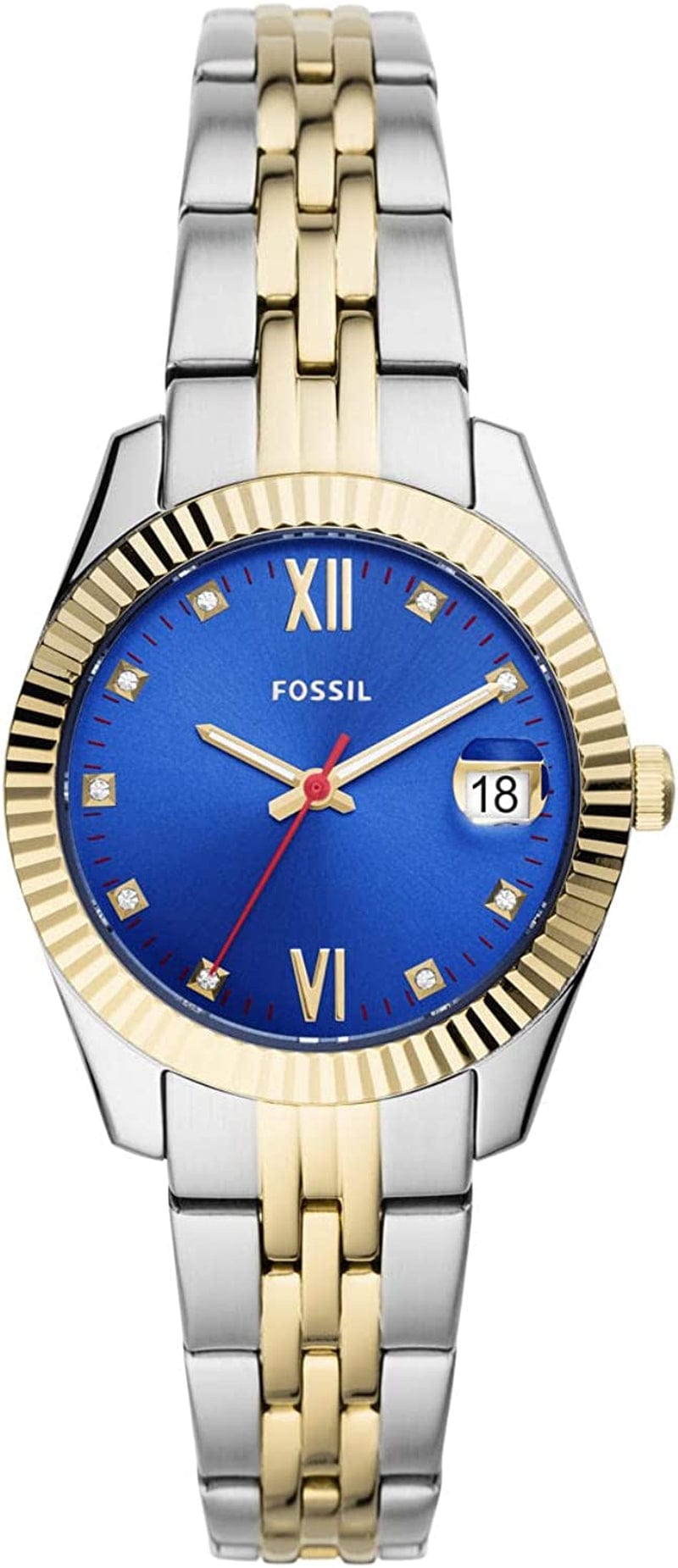 Women'S Scarlette Stainless Steel Quartz Watch Silver/Gold/Blue