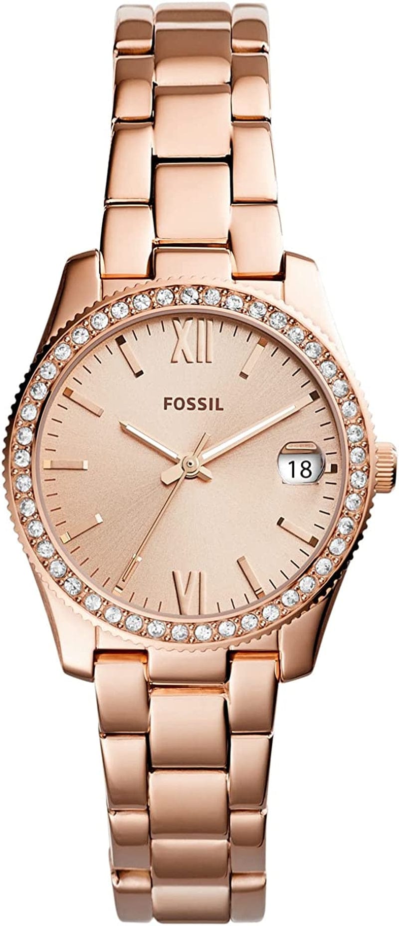 Women'S Scarlette Stainless Steel Quartz Watch Rose Gold Glitz