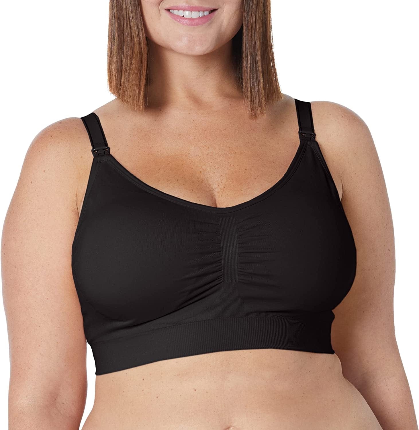 Women’S Seamless Clip down Nursing Bra Black / 1X / Plus-Size