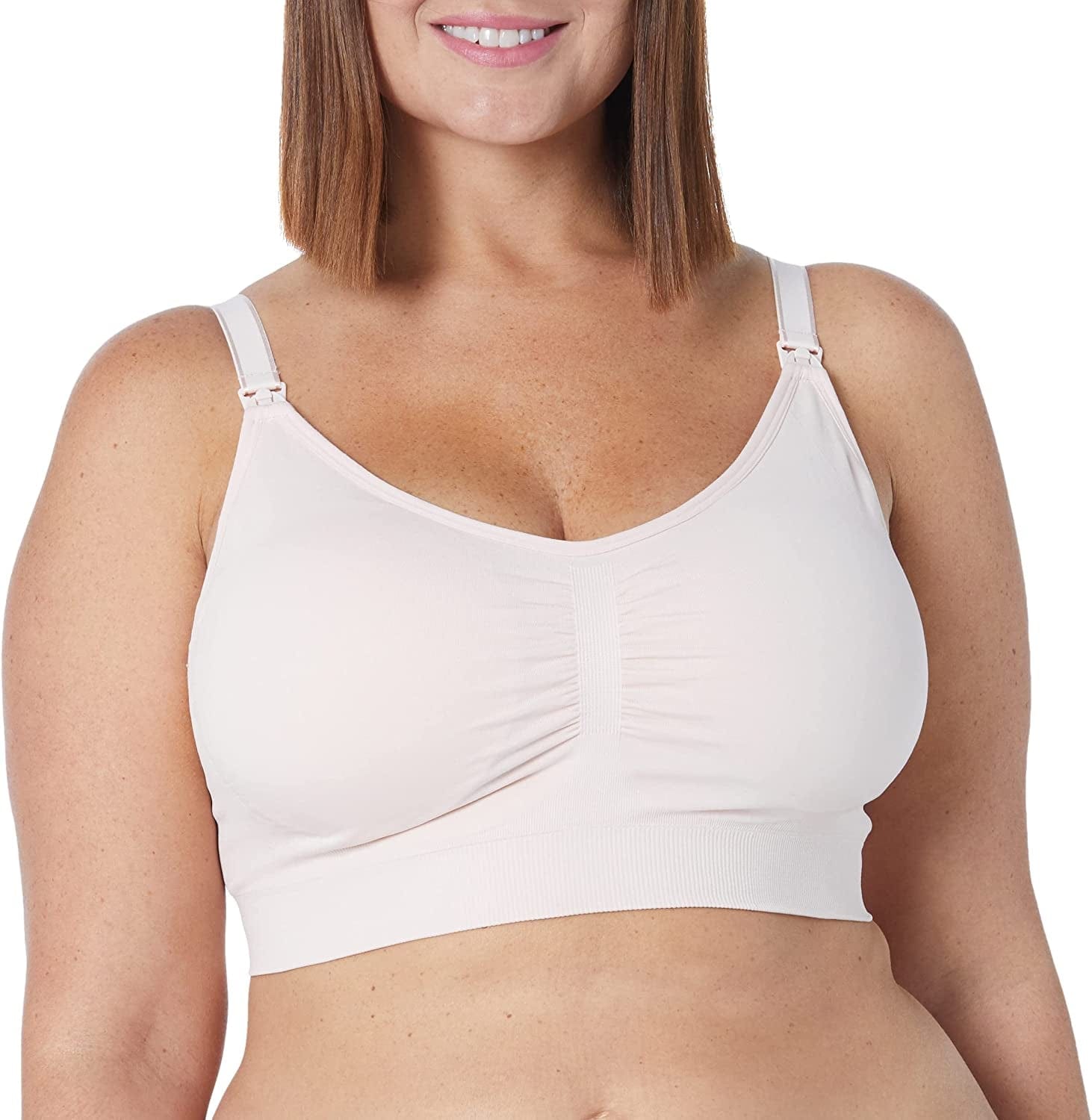 Women’S Seamless Clip down Nursing Bra Blush / 3X / Plus-Size