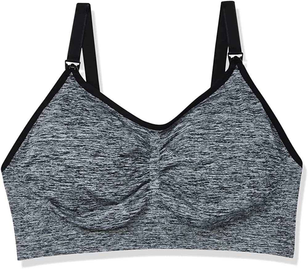 Women’S Seamless Clip down Nursing Bra Grey Space Dye / Small / Full Busted