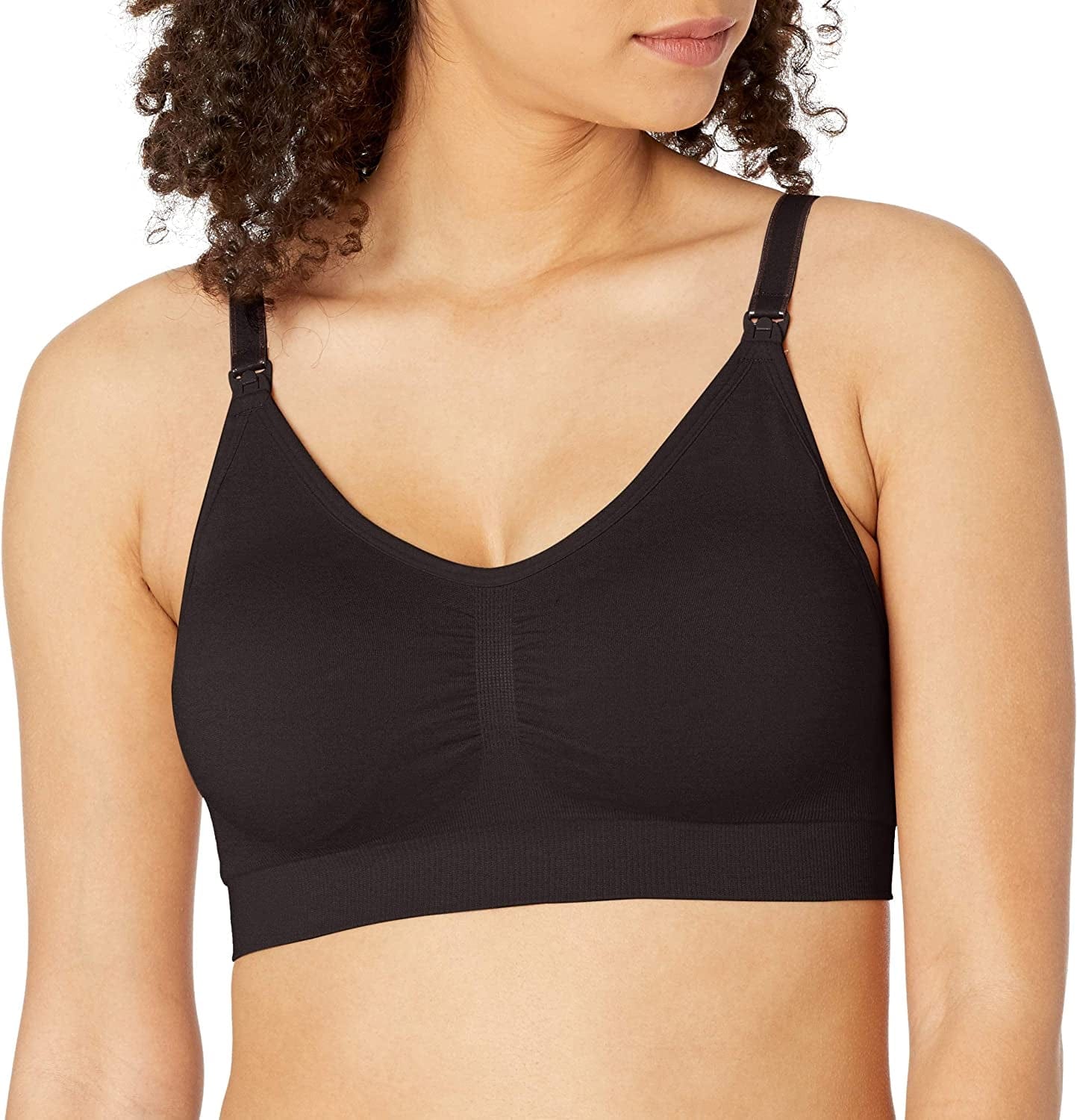 Women’S Seamless Clip down Nursing Bra Black / Medium / Full Busted
