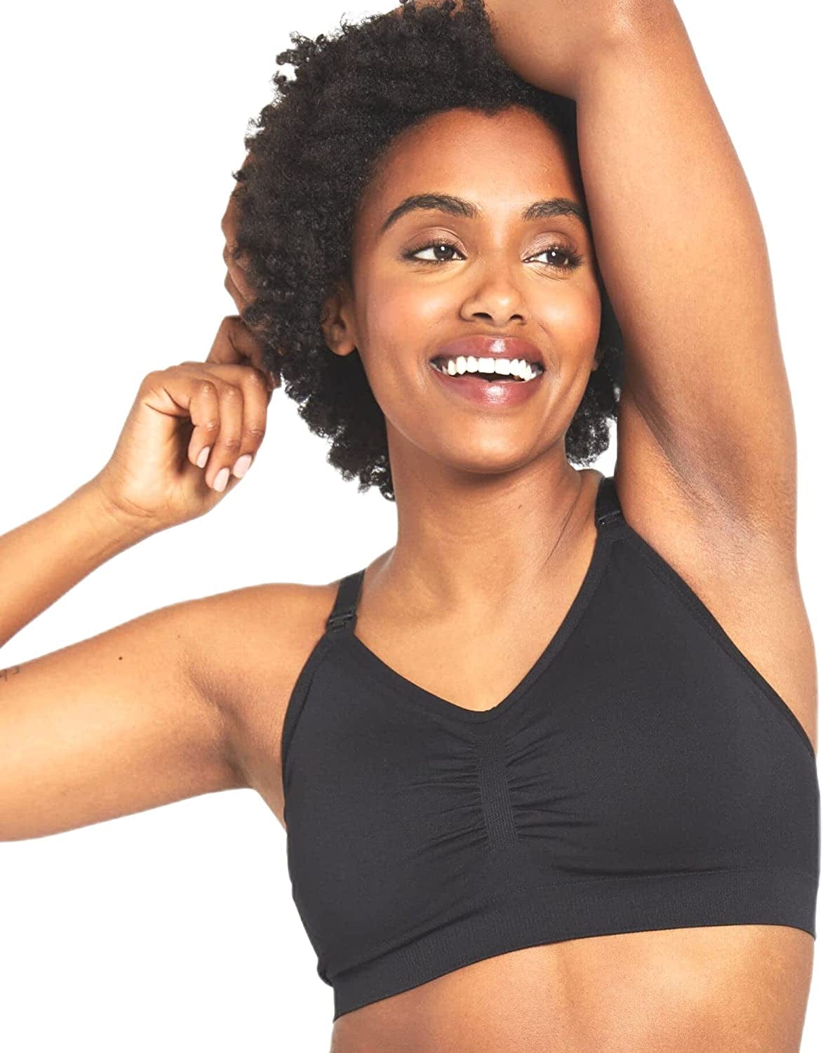 Women’S Seamless Clip down Nursing Bra Black / X-Large / Average Busted