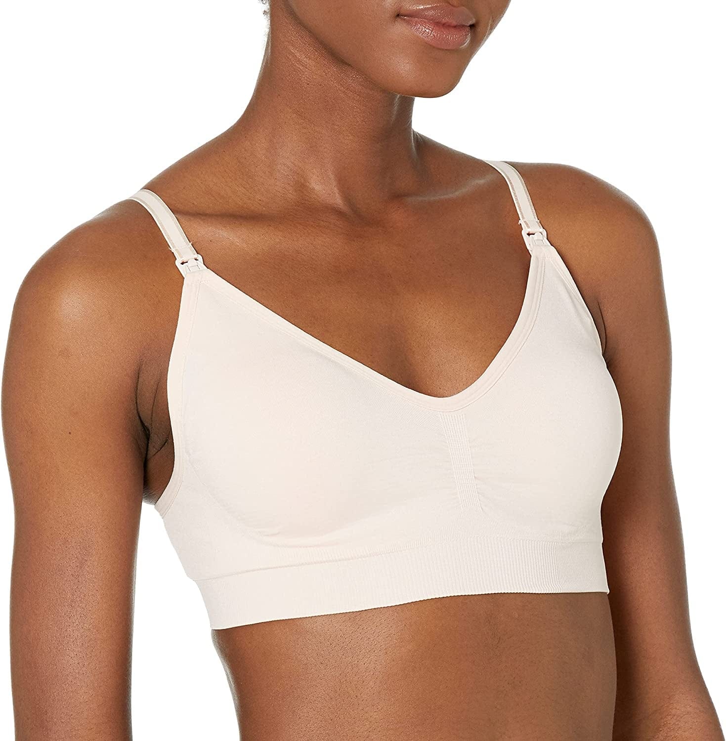 Women’S Seamless Clip down Nursing Bra Blush / X-Large / Average Busted