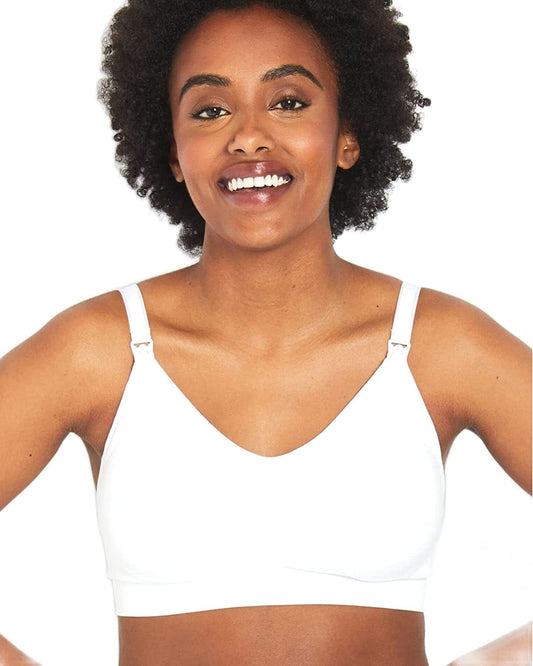 Women’S Seamless Clip down Nursing Bra White / Large / Average Busted