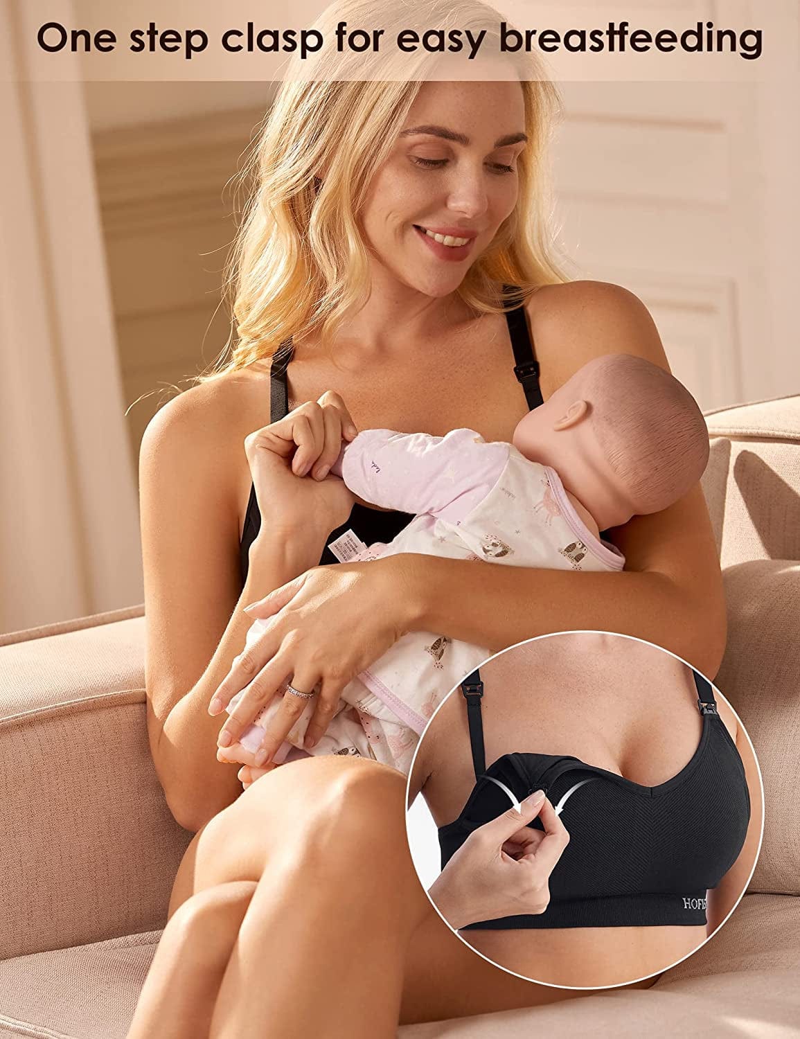 Women'S Seamless Hands Free Pumping Bra Maternity Nursing & Everyday Bras Fits Lansinoh, Philips Avent, Spectra,Etc.