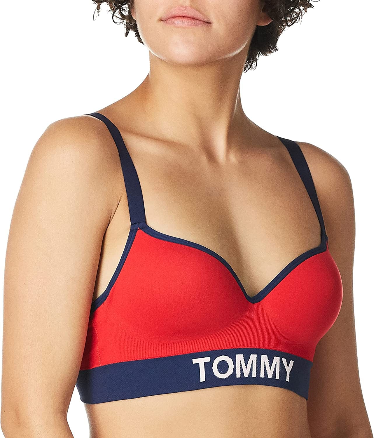 Women'S Seamless Lightly Lined Lounge Bralette Apple Red / Small