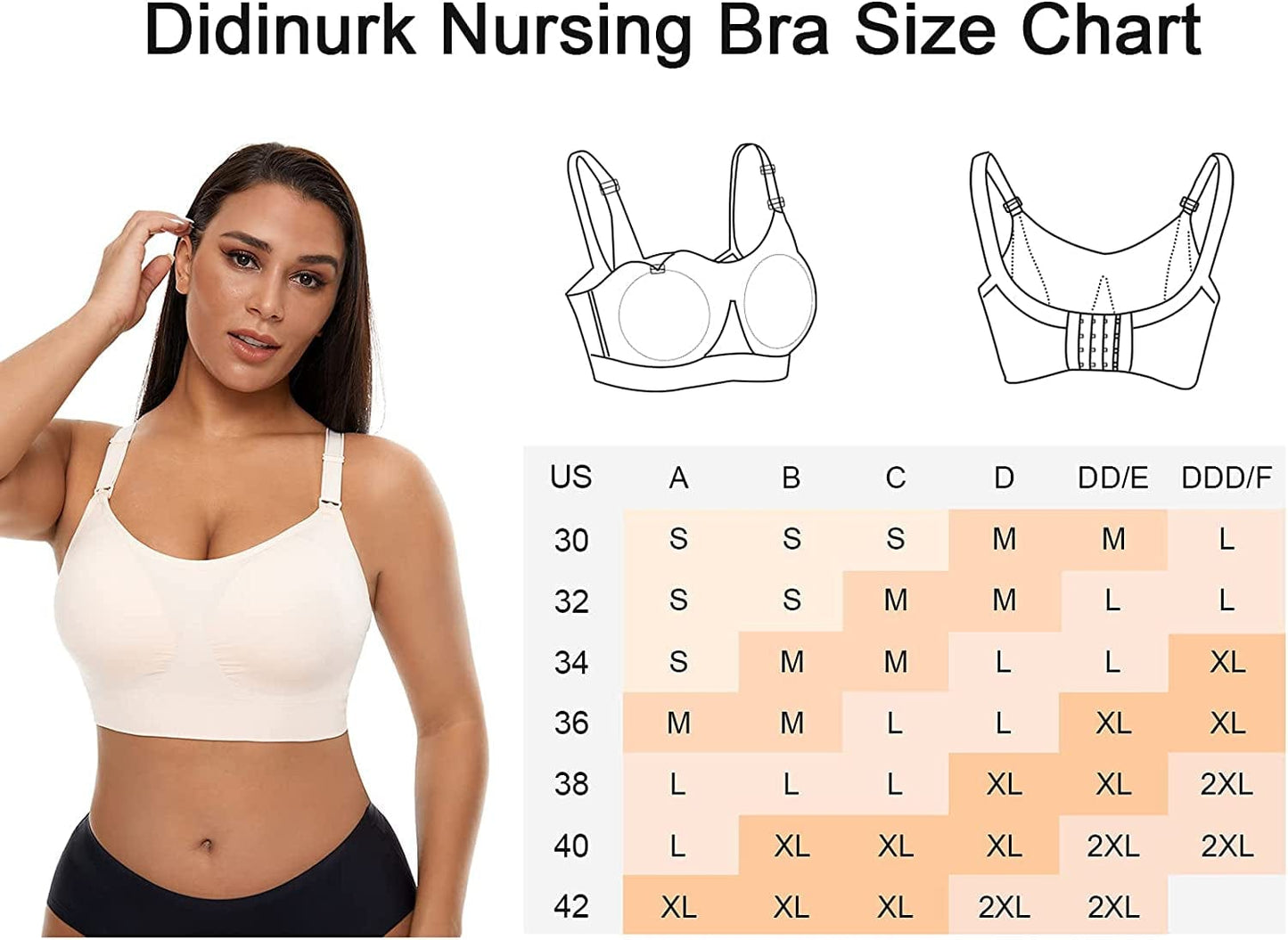 Women'S Seamless Nursing Bras for Breastfeeding Full Bust Maternity Bras for Pregnancy