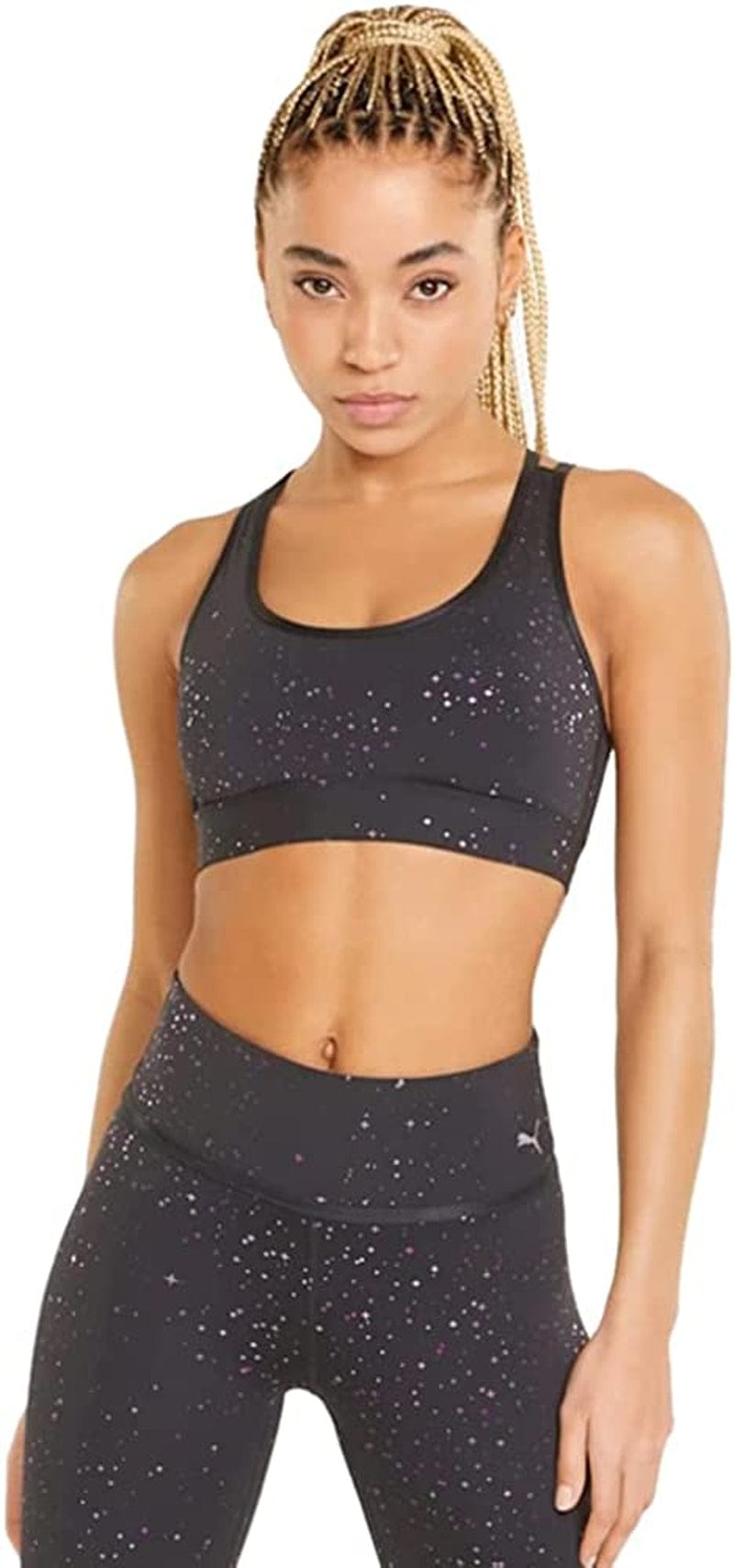 Women'S Seamless Sports Bra Puma Black/Stars / X-Large