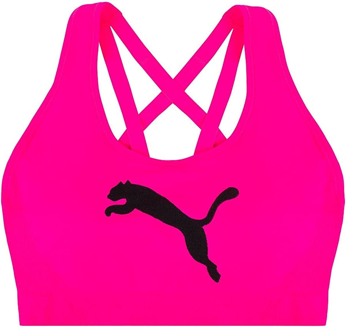 Women'S Seamless Sports Bra Big Cat Pink/Black / Medium