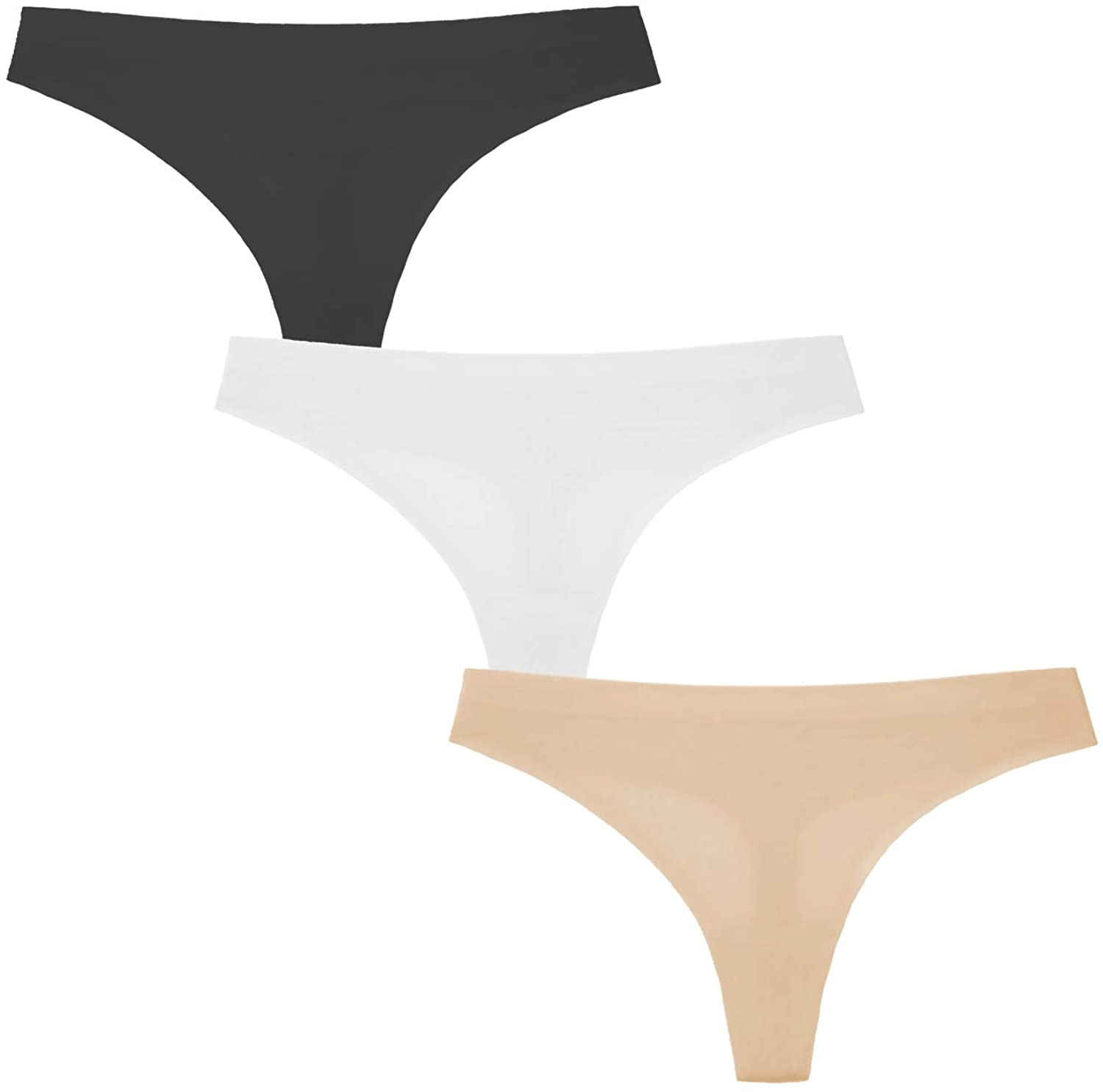 Women’S Seamless Underwears Panties Sexy Lace Hipster Bikini Thong Briefs Panty Underwear for Women Apparel & Accessories > Clothing > Underwear & Socks > Underwear Generic Thong – 3 Pack – Multicolor Medium