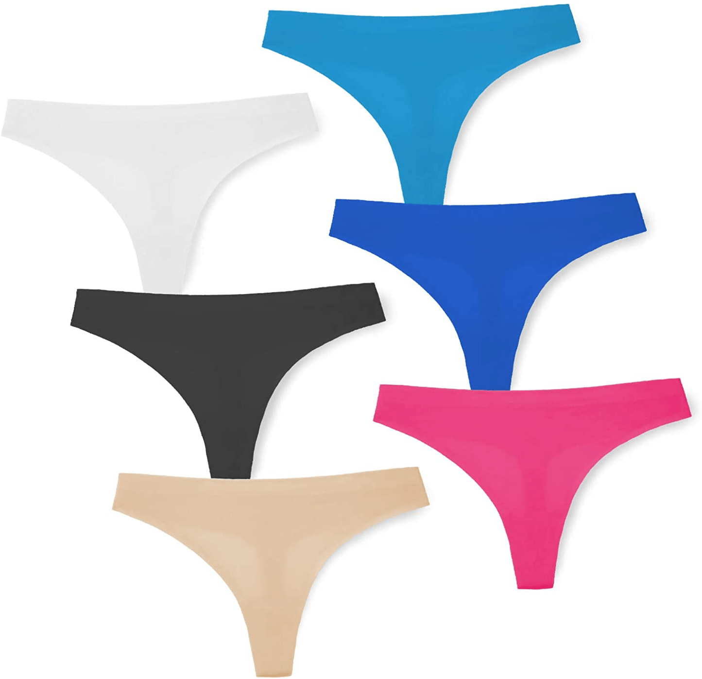 Women’S Seamless Underwears Panties Sexy Lace Hipster Bikini Thong Briefs Panty Underwear for Women Apparel & Accessories > Clothing > Underwear & Socks > Underwear Generic Thong – 6 Pack – Multicolor Large
