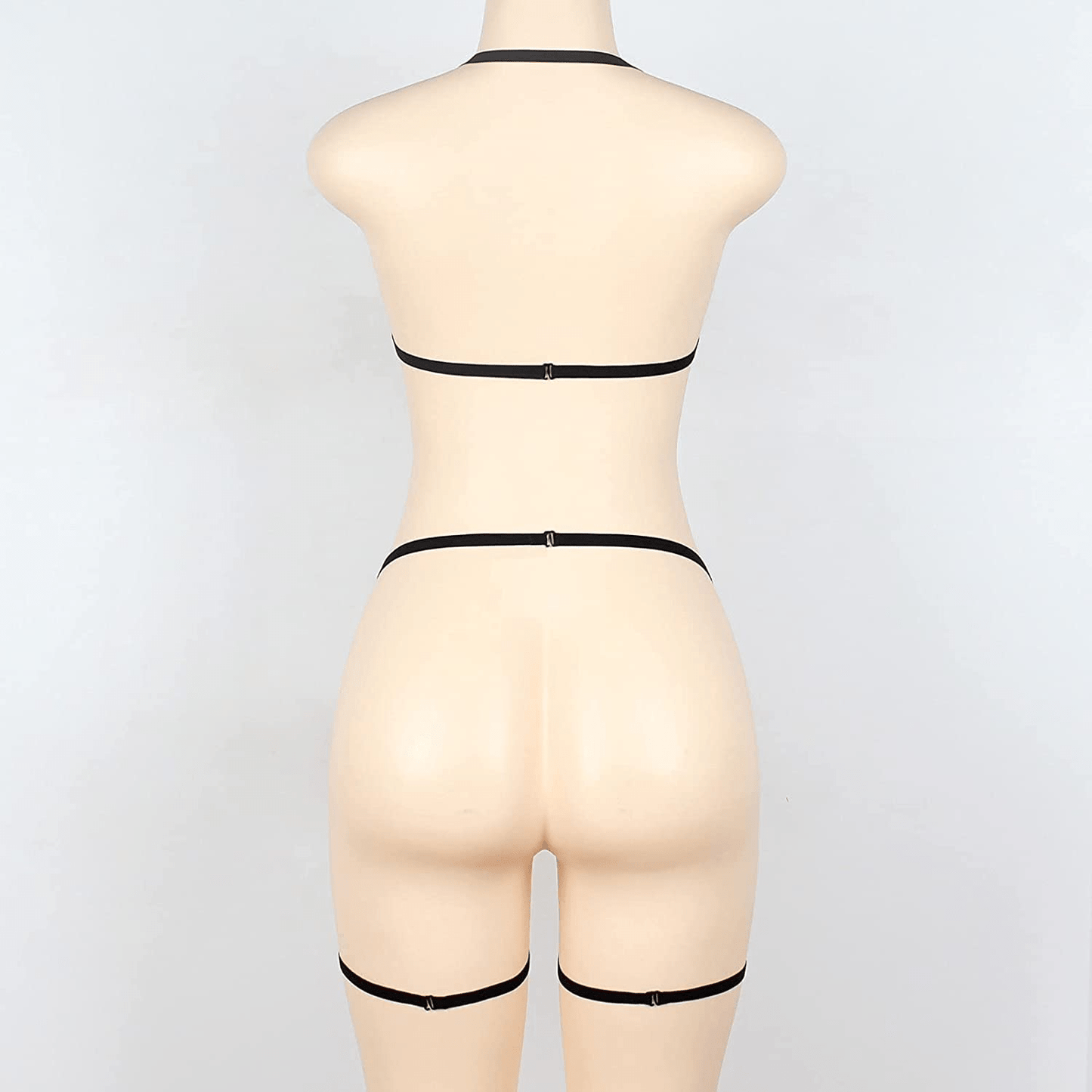 Women'S Sexy Lingerie Strappy Bralette G-String Deep V Cage Harness Bras Thongs Underwear Babydolls Letter Bikini Apparel & Accessories > Clothing > Underwear & Socks > Shapewear aneralied