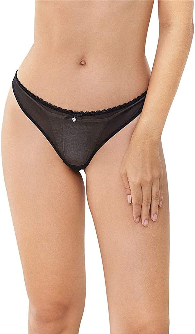 Women'S Sexy Sheer Panties Thongs Mesh G-Strings Low Rise Brief Underwear, 3-Pack