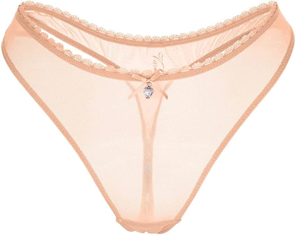 Women'S Sexy Sheer Panties Thongs Mesh G-Strings Low Rise Brief Underwear, 3-Pack