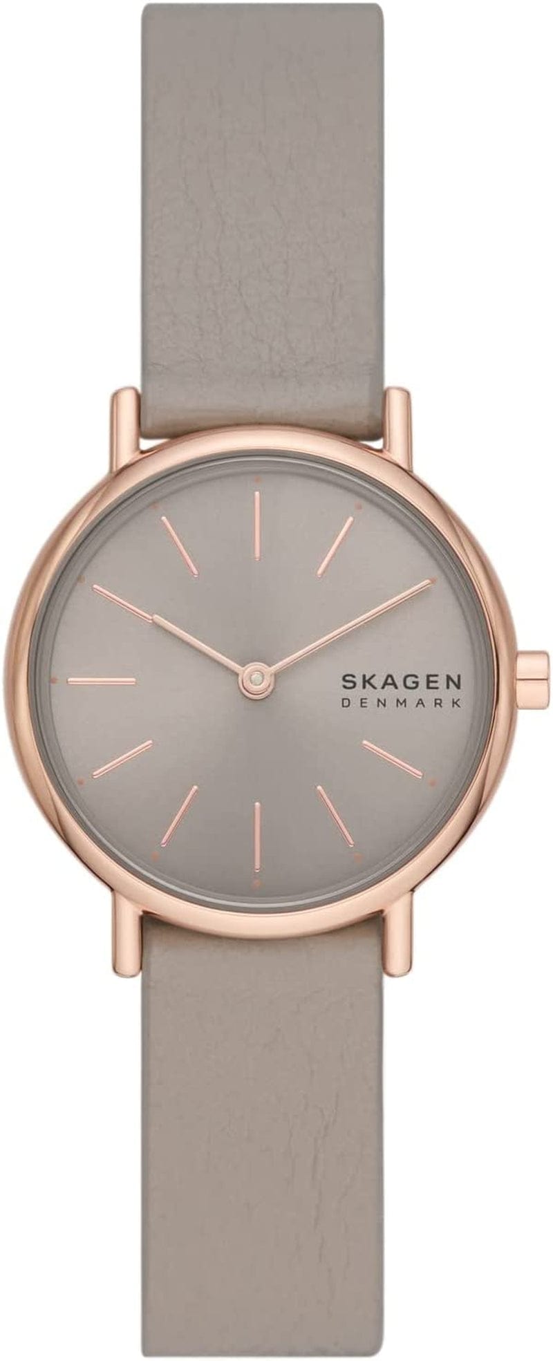 Women'S Signatur Quartz Analog Stainless Steel and Leather Watch, Color: Blue/Rose Gold (Model: SKW2838) Greystone