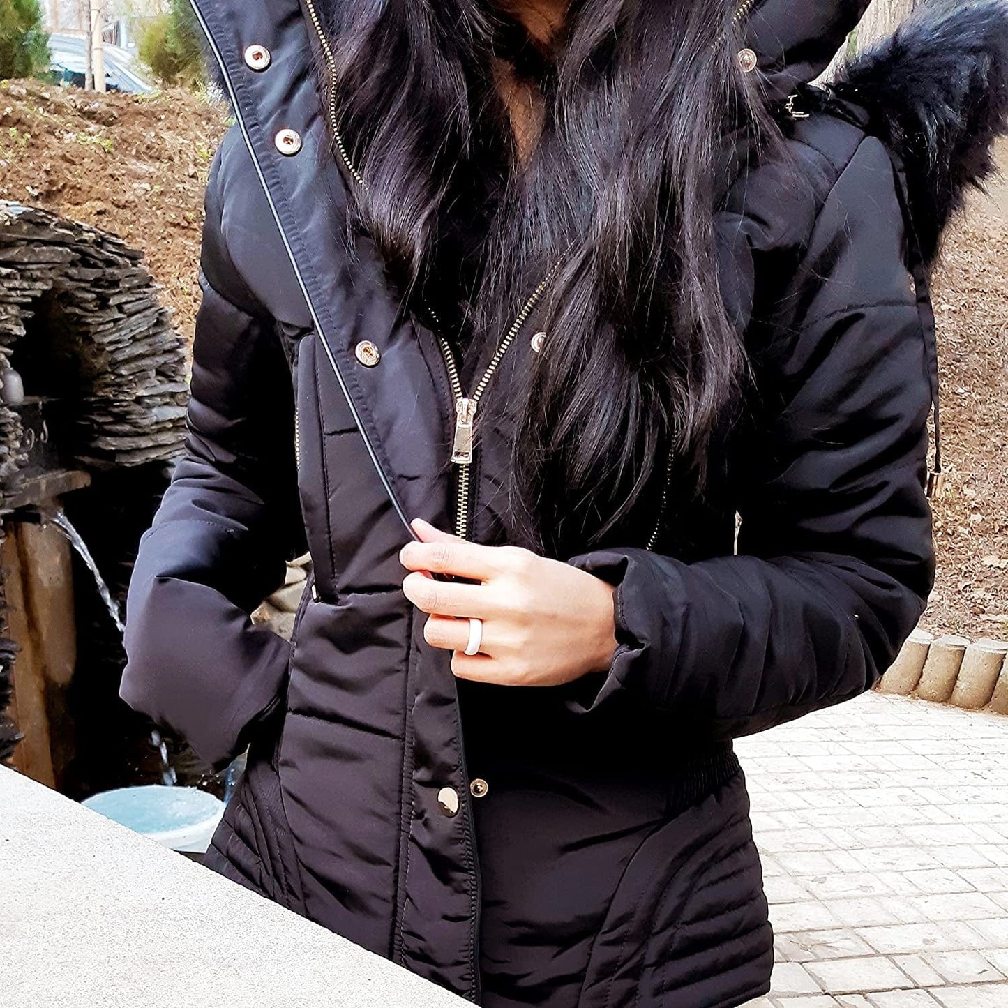 Women’S Silicone Wedding Ring – 4 Ring Pack – Black, Boulder Gray, Seashell White, Royal Purple - 5.5 Mm Width - 2 Mm Thickness